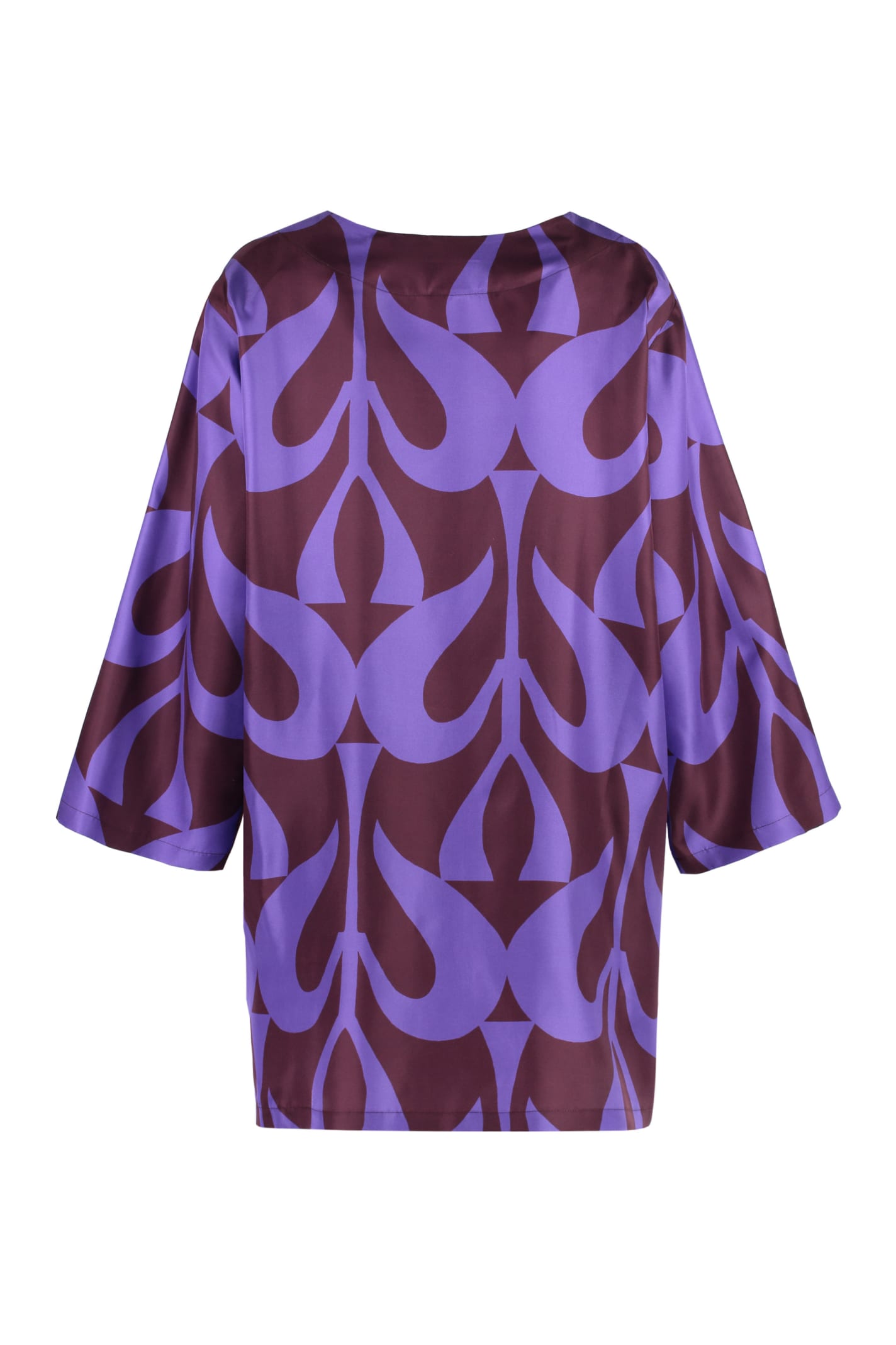 Shop P.a.r.o.s.h Silk Mini Dress In Purple