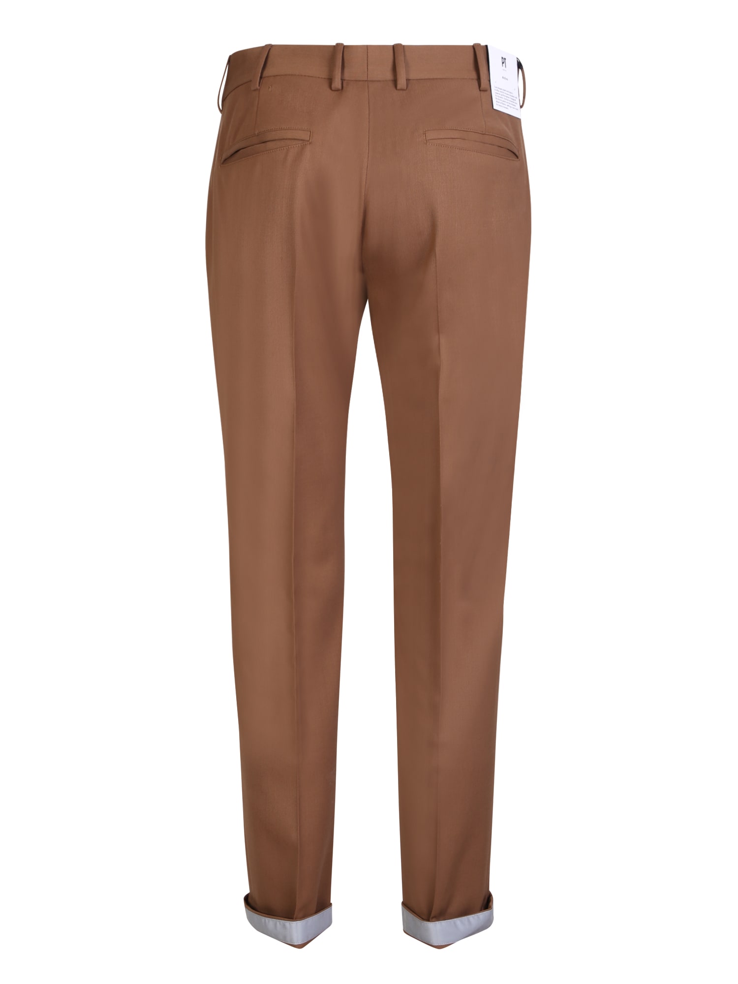 Pt Torino Epsilon Active Drill Taupe Trousers In Brown