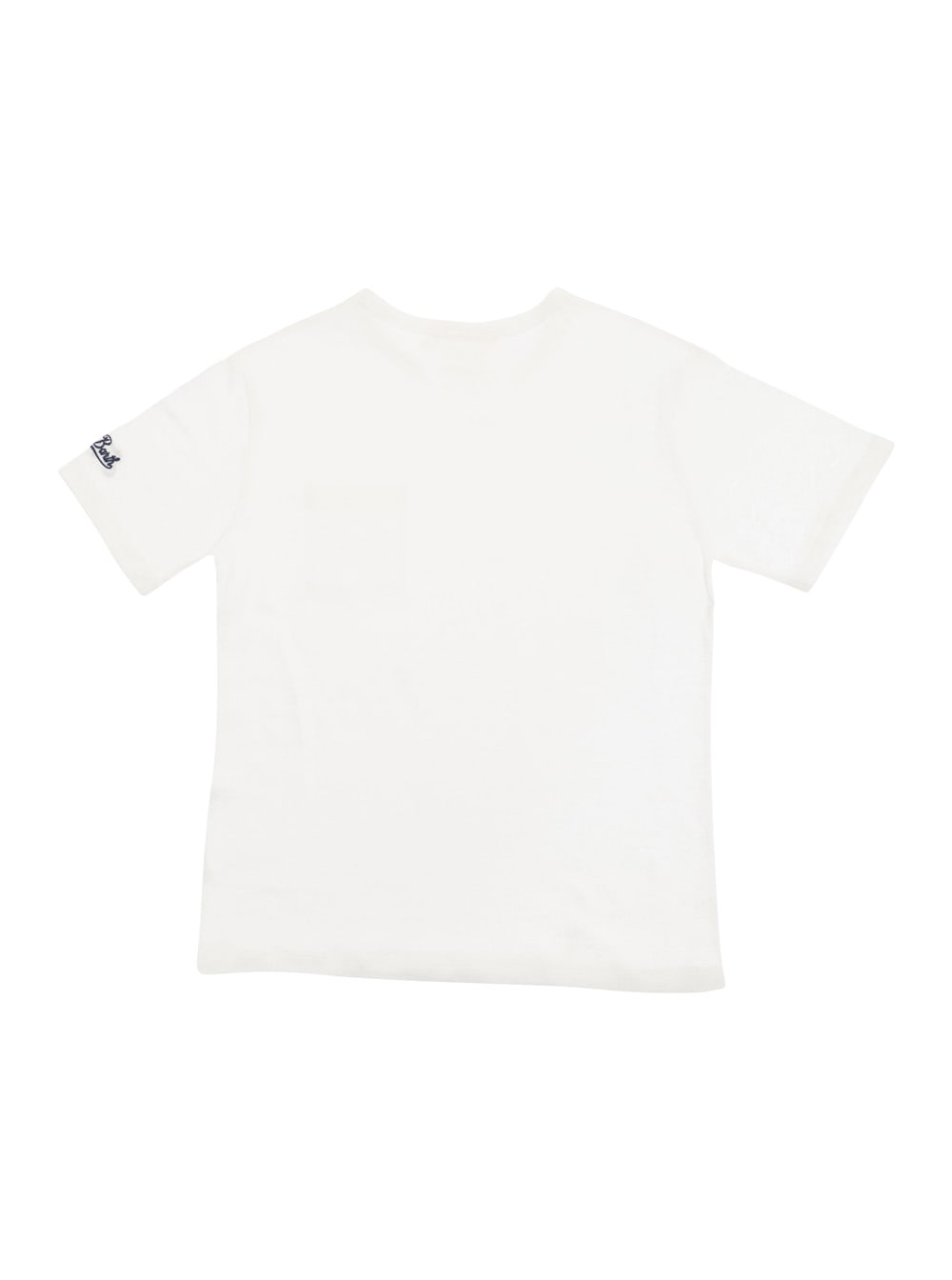 Shop Mc2 Saint Barth Alex White T-shirt With A Patch Pocket In Jersey Boy