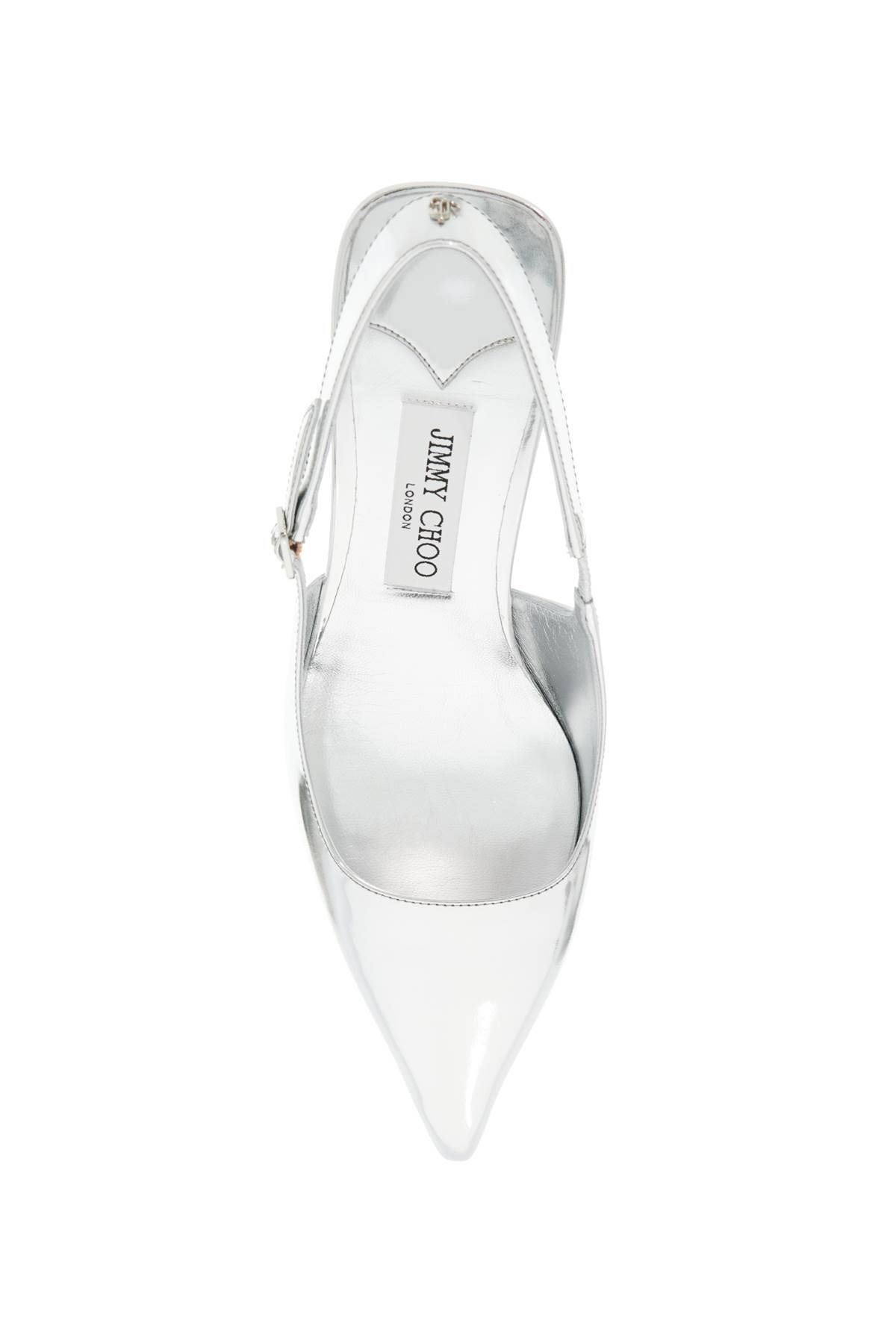 Shop Jimmy Choo Slingback Dã©collet In Silver (silver)