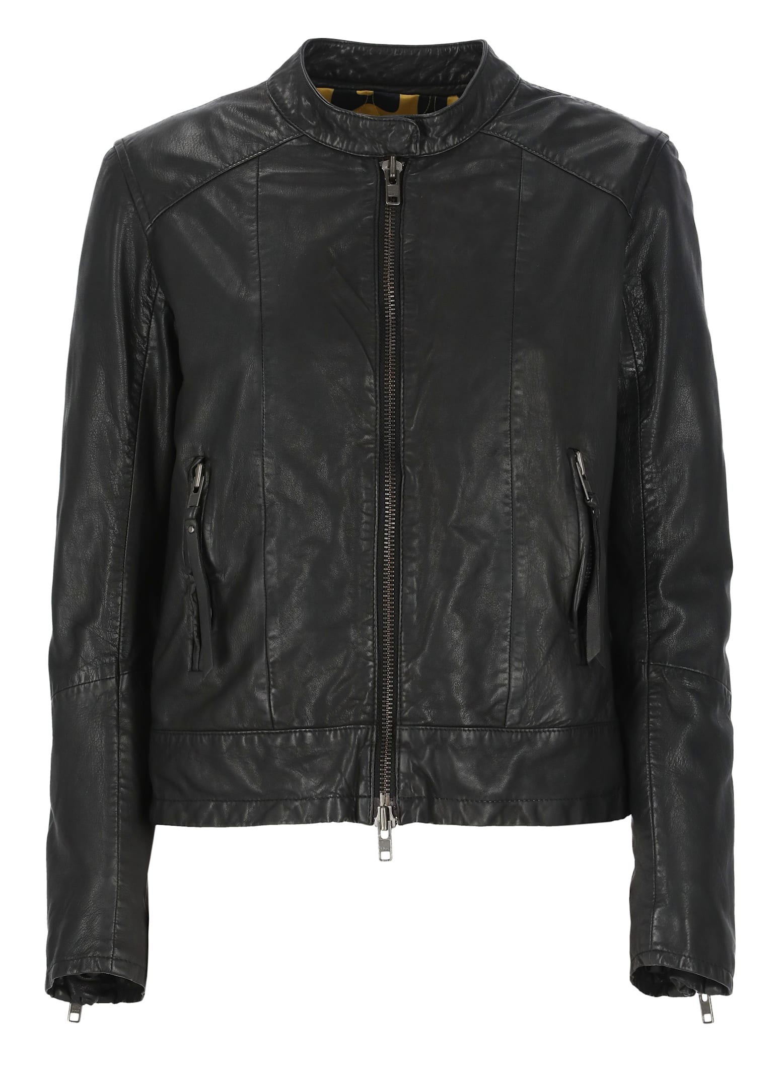 Shop Bully Leather Jacket In Black