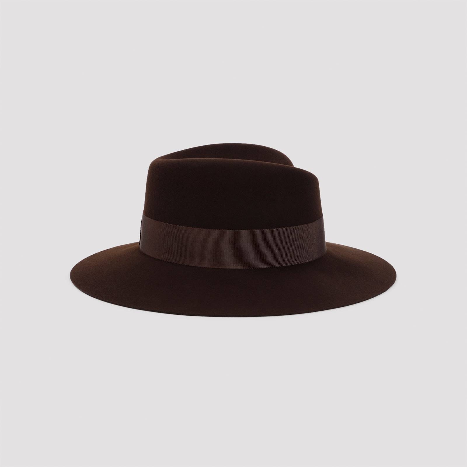 Shop Maison Michel Wool Virginie Hat In Dark Brown