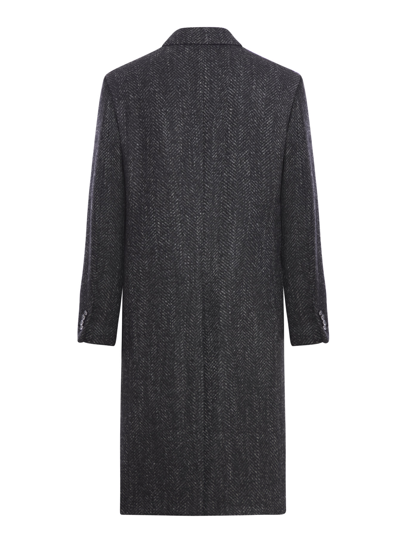 Shop Lardini Coat In Ne Black Grey