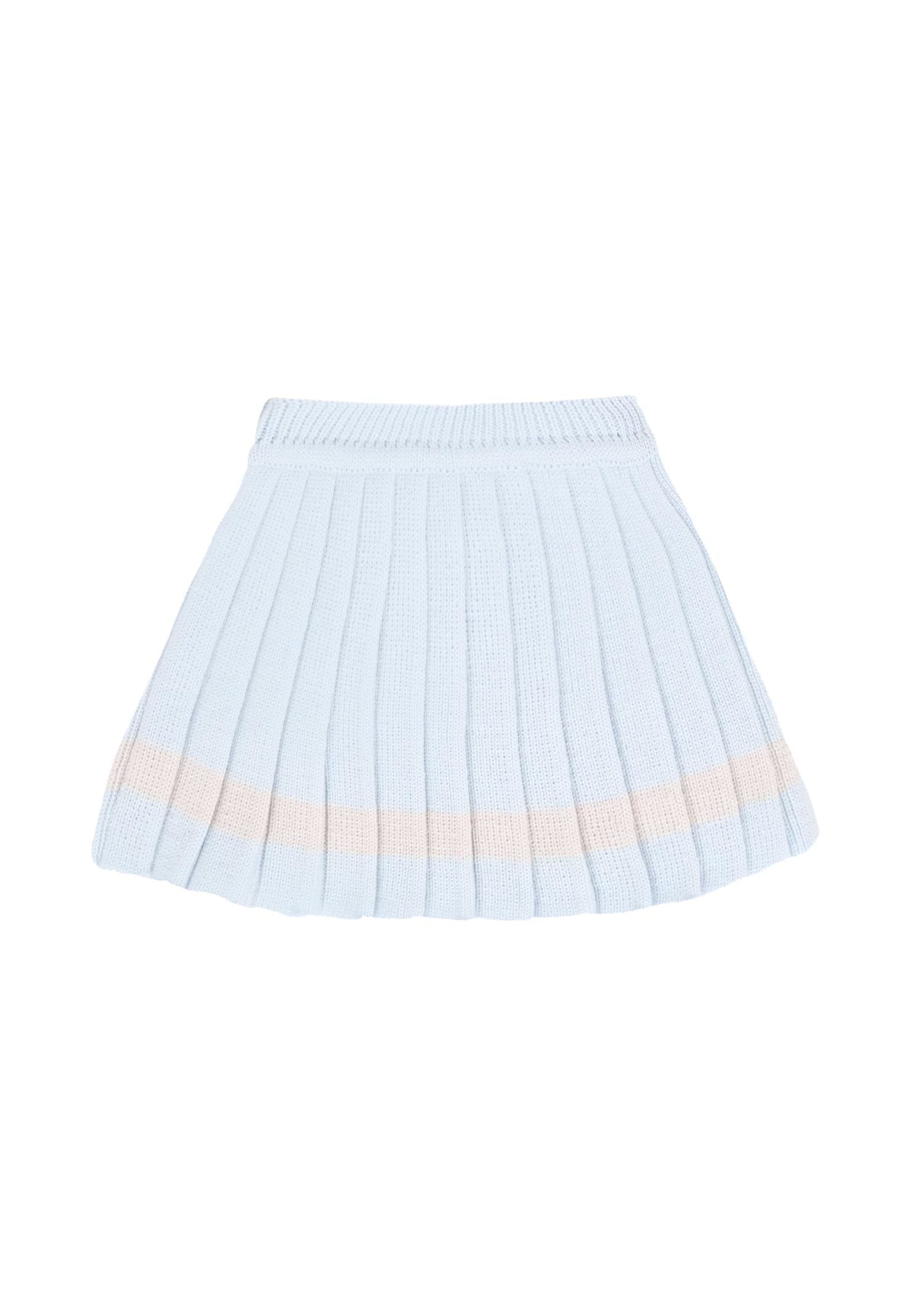 Little Bear Light Blue Skirt For Baby Girl In Blue