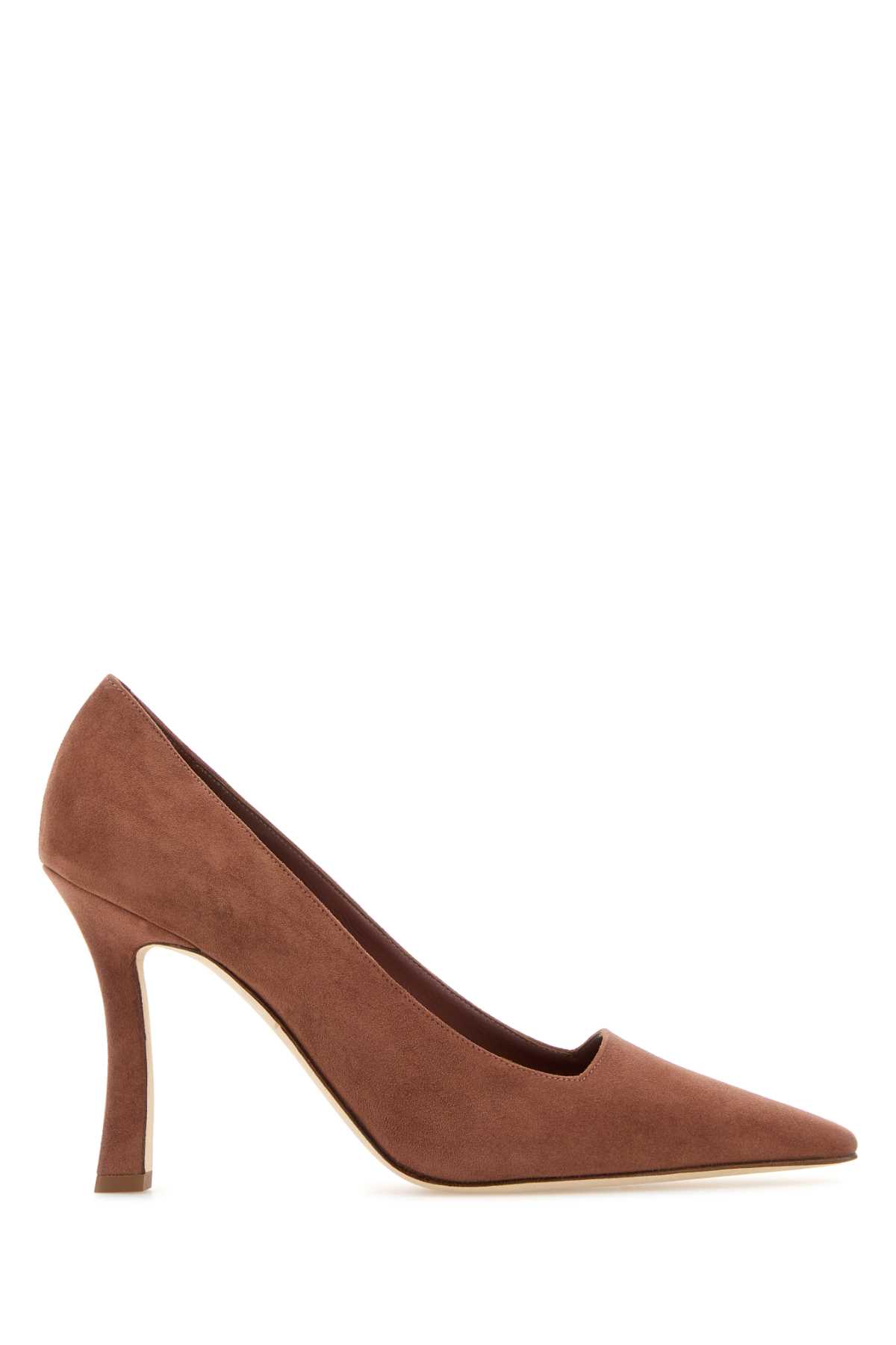Manolo Blahnik Dark Pink Suede Moira Pumps