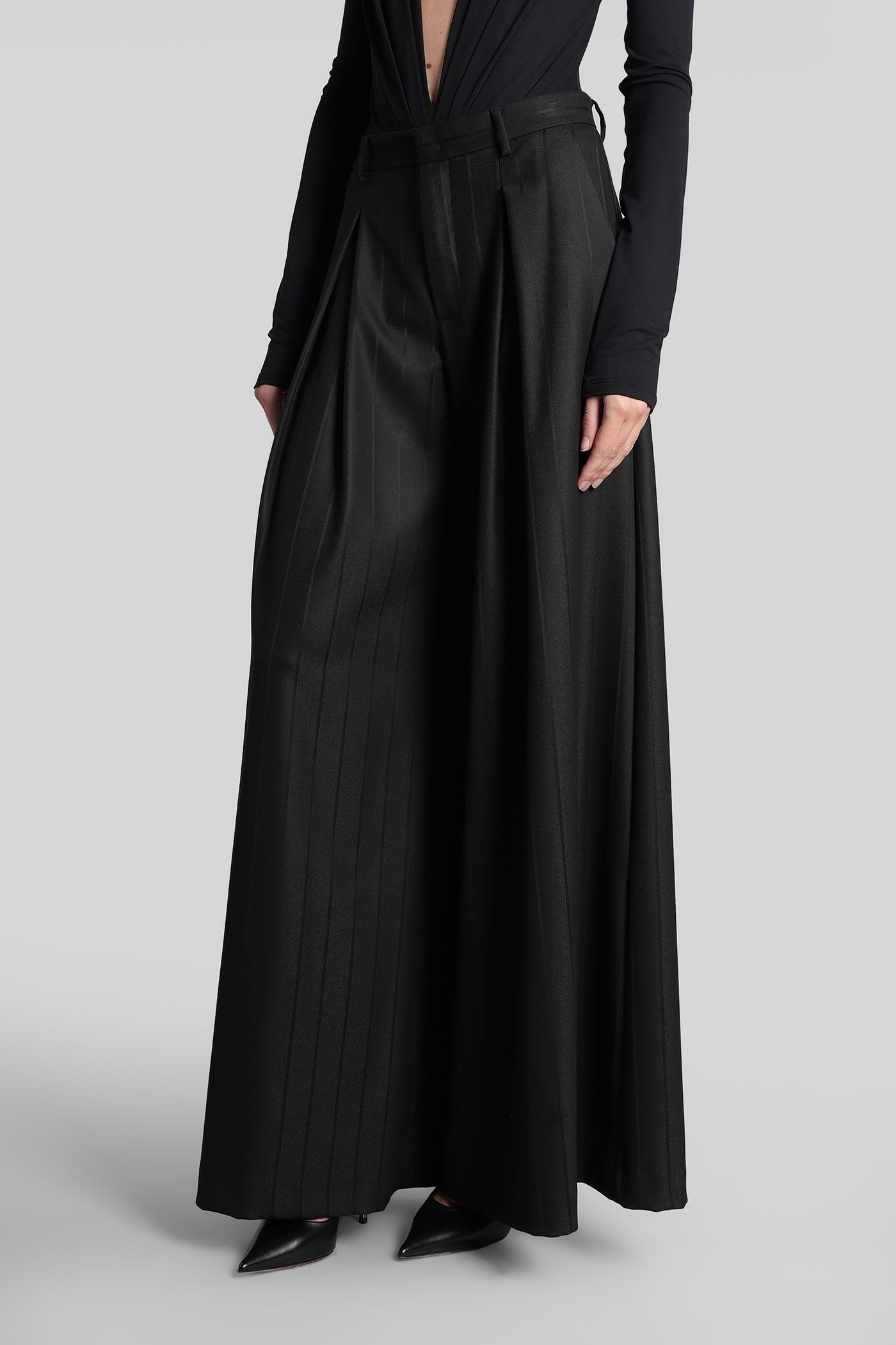 The Andamane Tara Pants In Black Polyester In Black