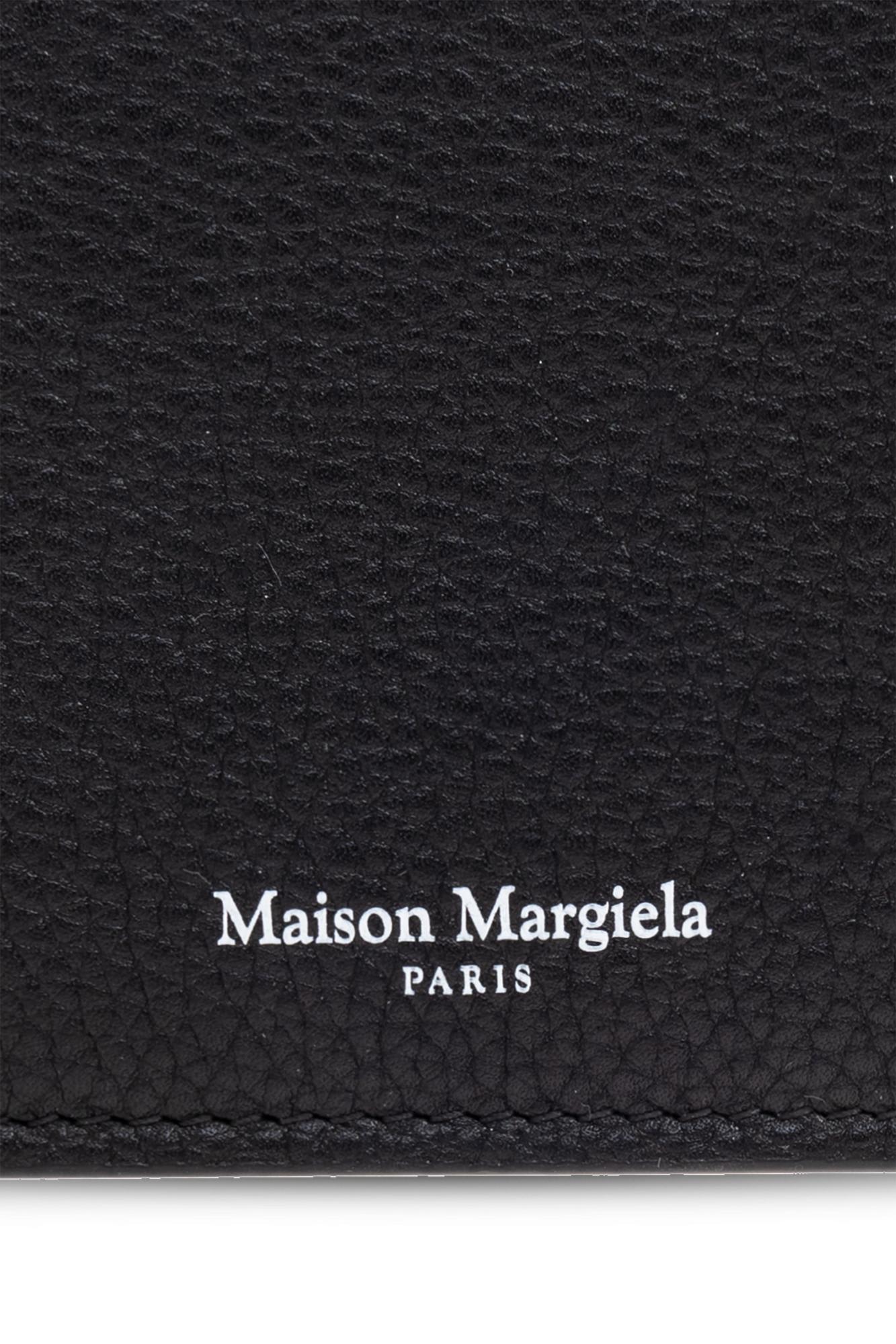 Maison Margiela Black Bi-fold Wallet With Logo Men