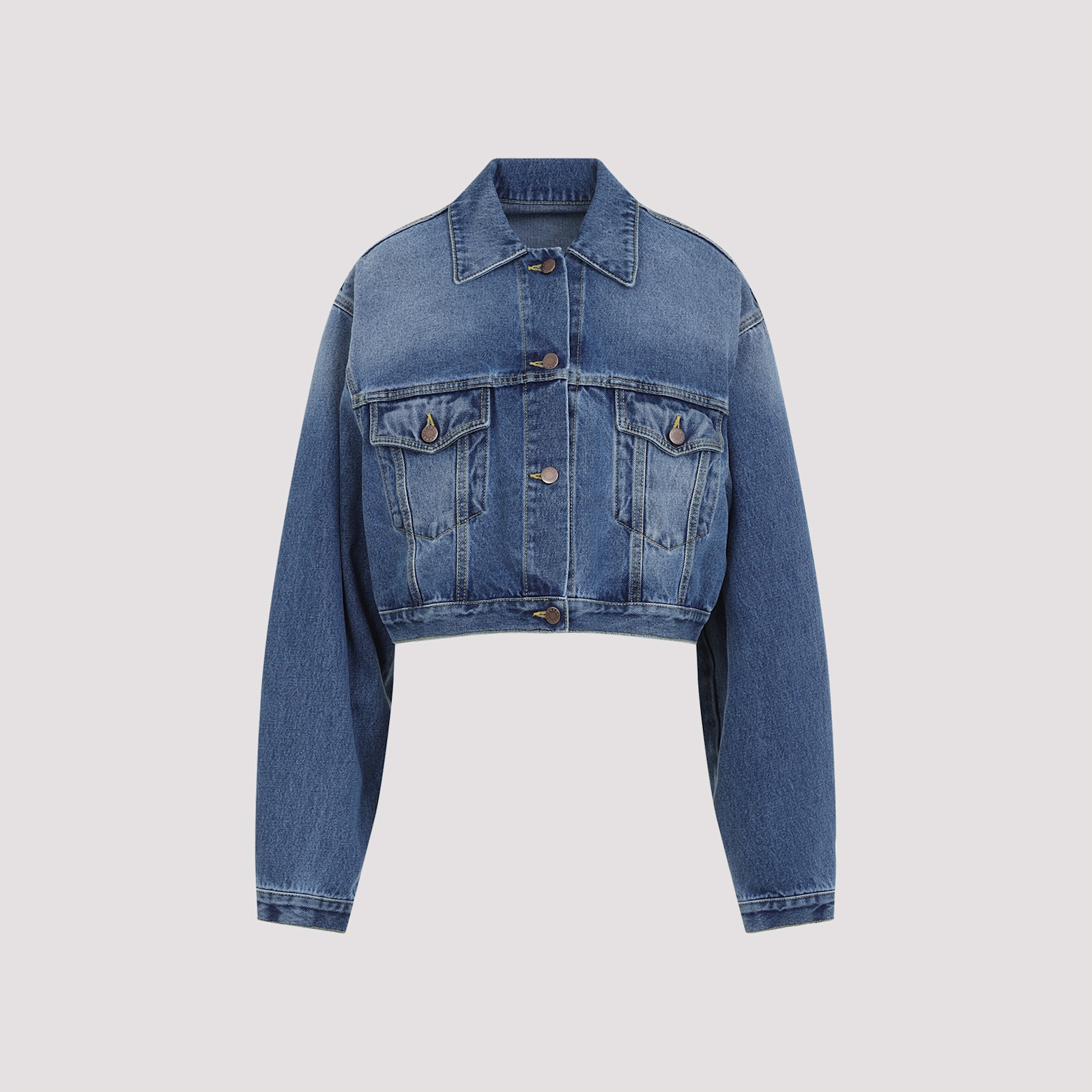 Shop Prada Denim Jacket In Light Blue