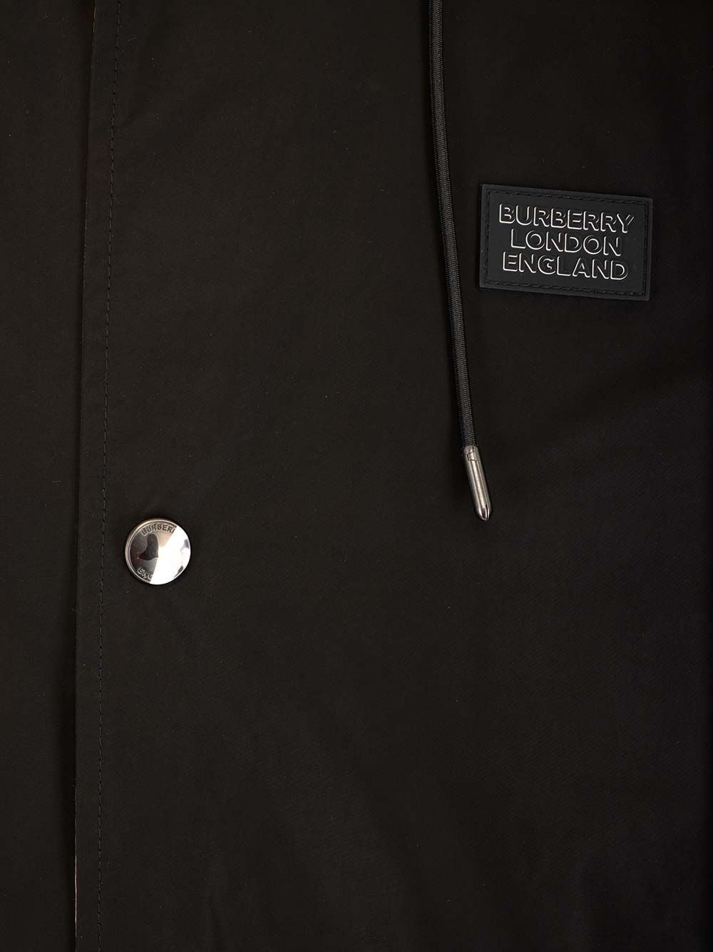 Burberry Check-pattern Reversible Hooded Jacket In Black