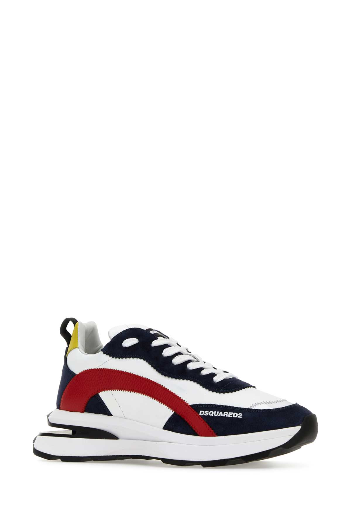Shop Dsquared2 Multicolor Leather And Suede Slash Sneakers In M2695