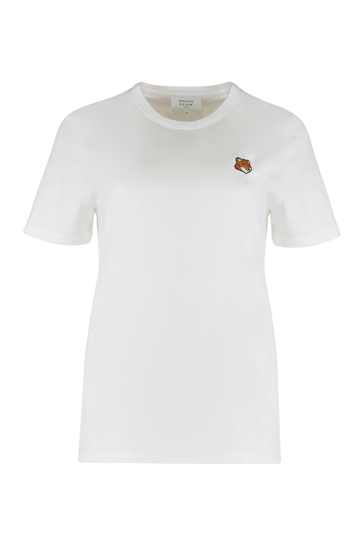 Maison Kitsuné T-shirt Crew Neck In Cotton In White
