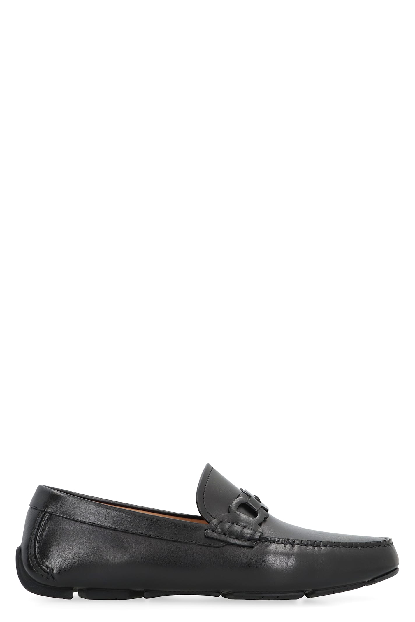 Ferragamo Byte Leather Loafers In Black