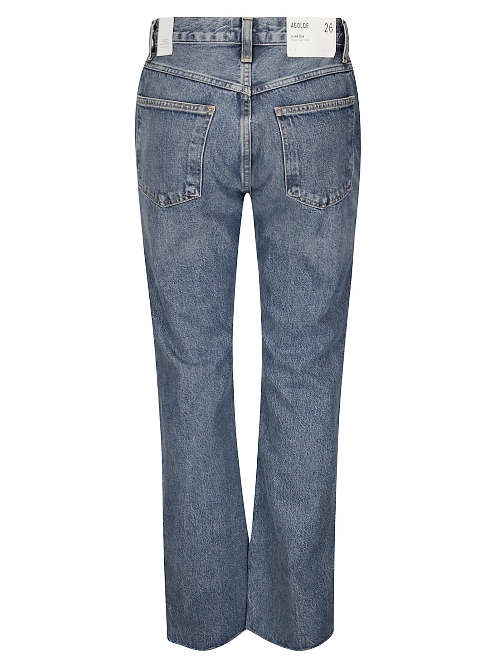 Agolde Flared Five-pocket Jeans With Zip Closure In Blue