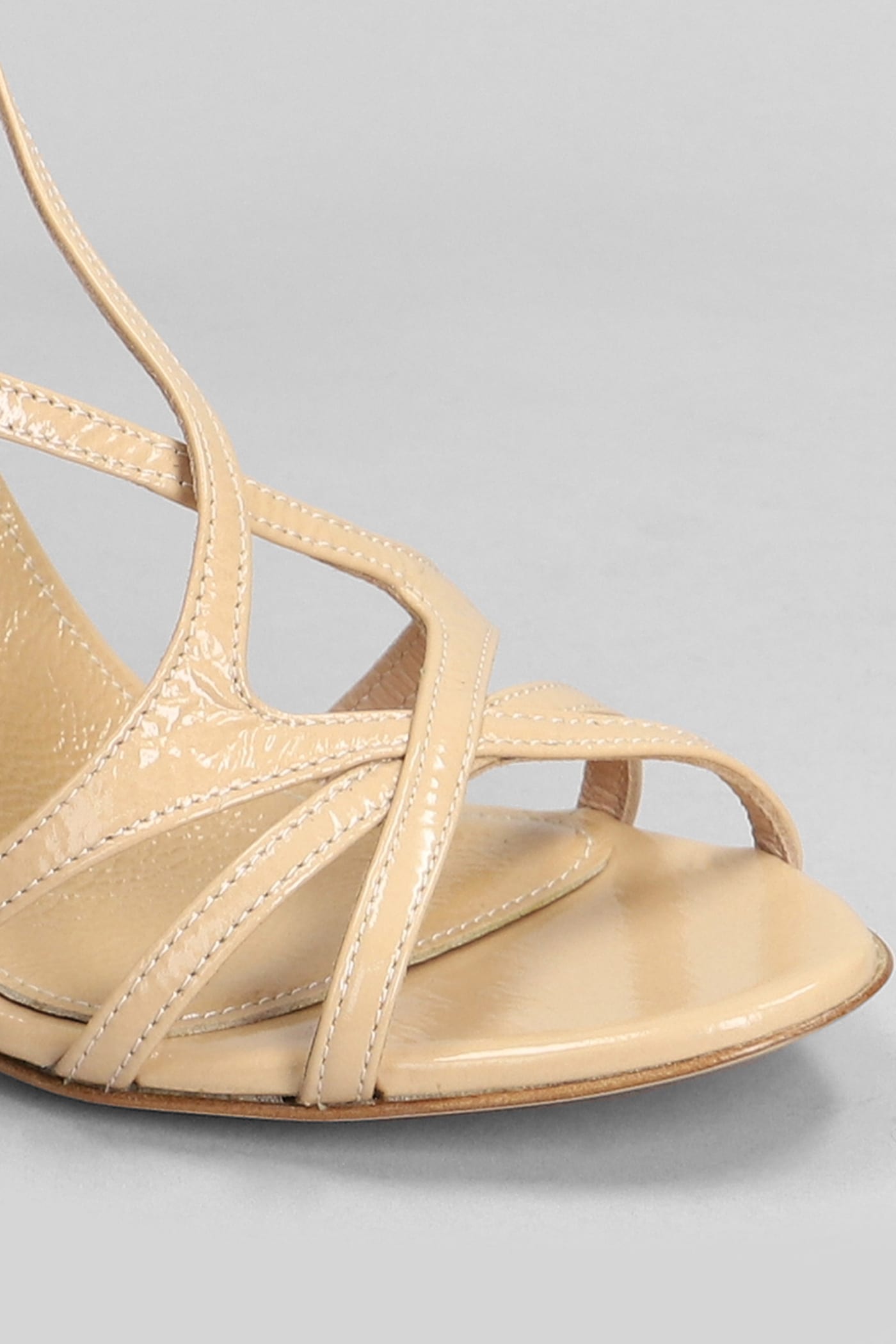 Shop The Seller Sandals In Beige Leather