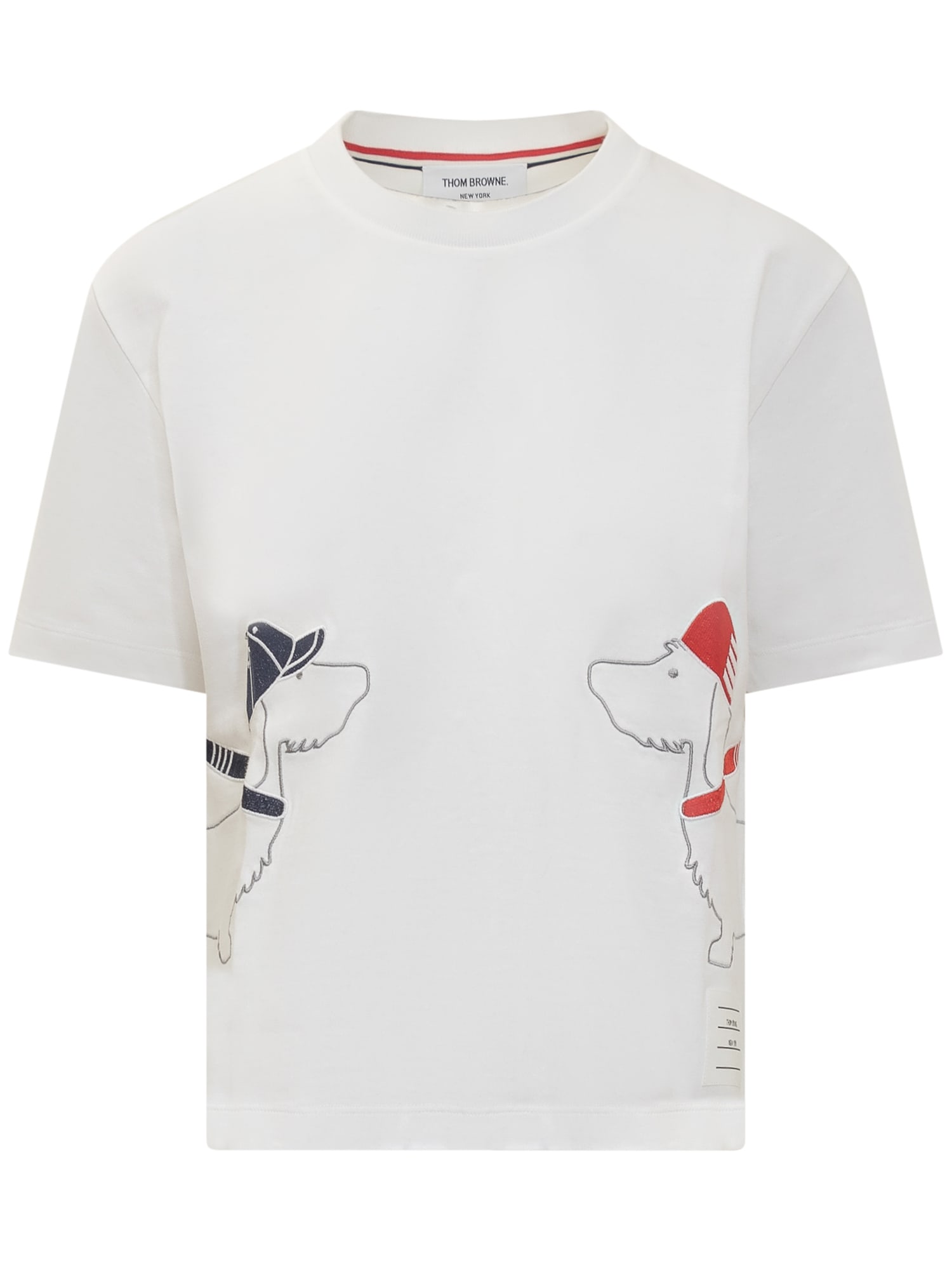 Shop Thom Browne Hector T-shirt In White