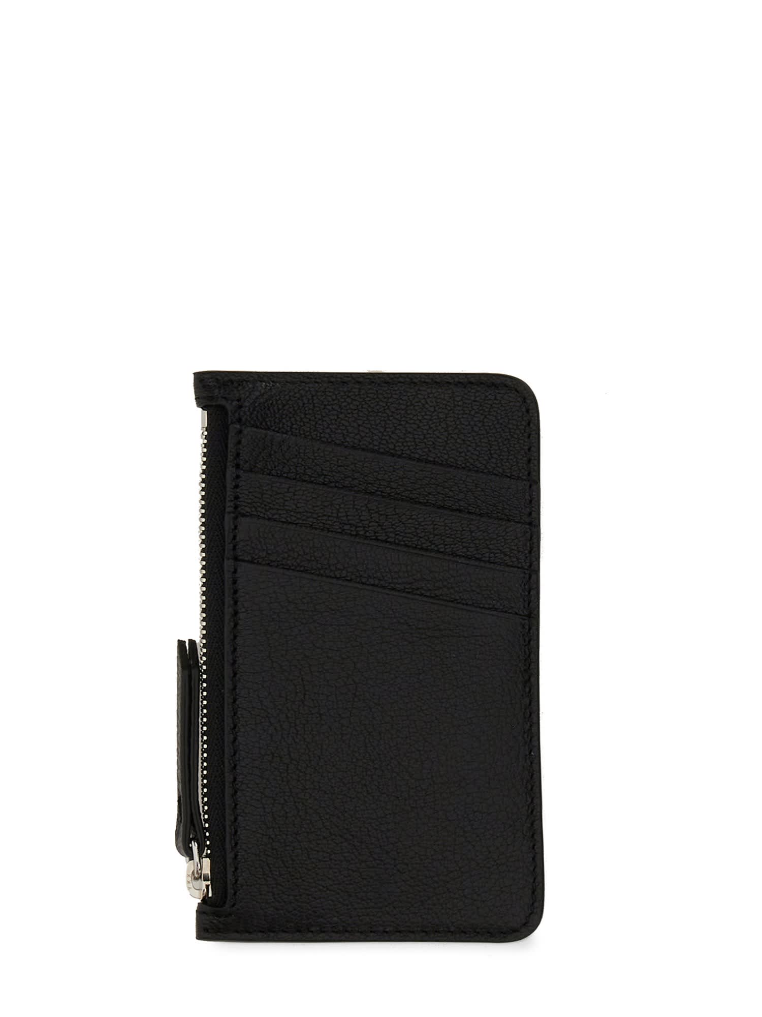Leather Card Holder In Black