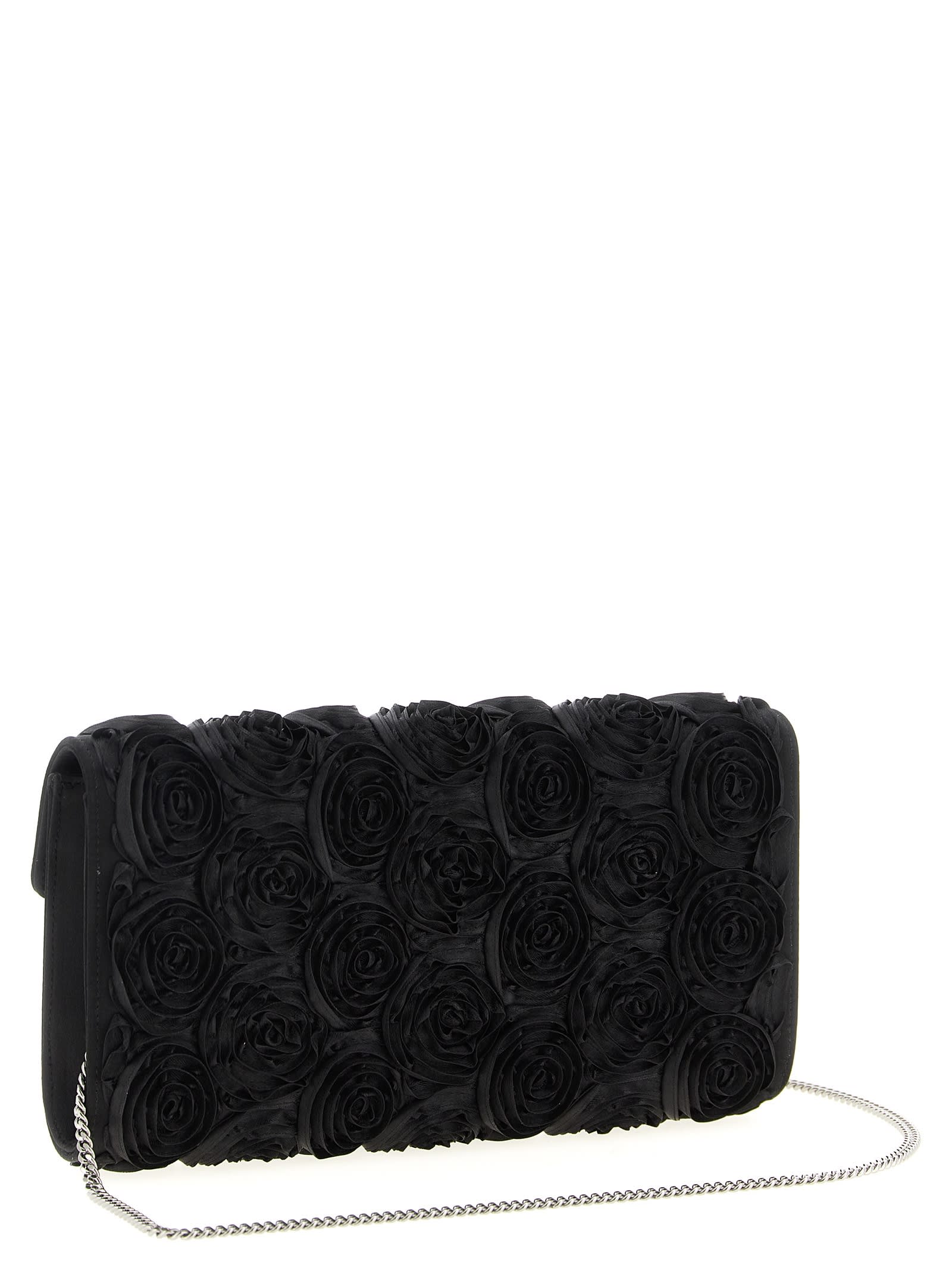 Roger Vivier Efflorescence Clutch In Black
