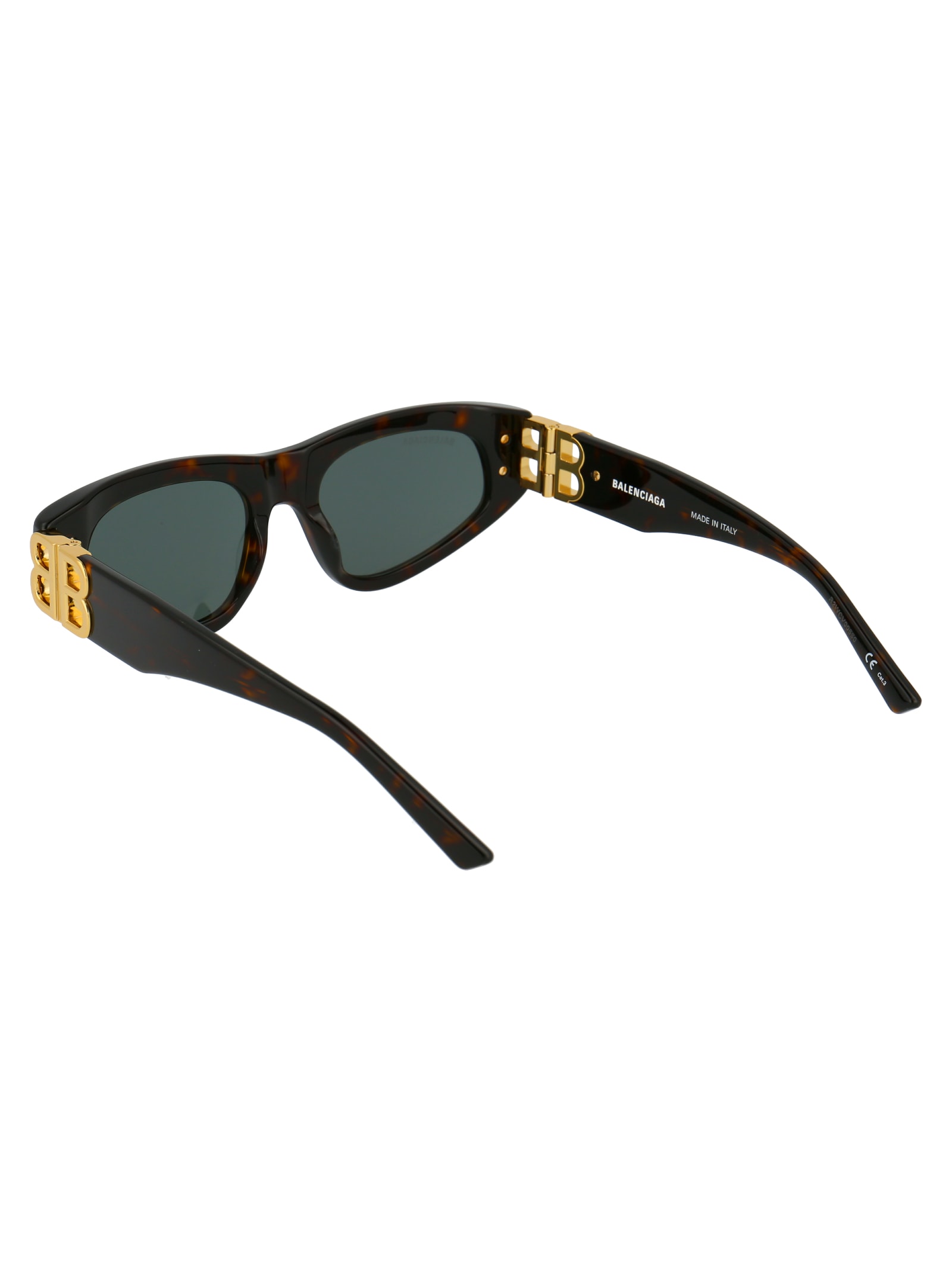 Shop Balenciaga Bb0095s Sunglasses In 002 Havana Gold Green