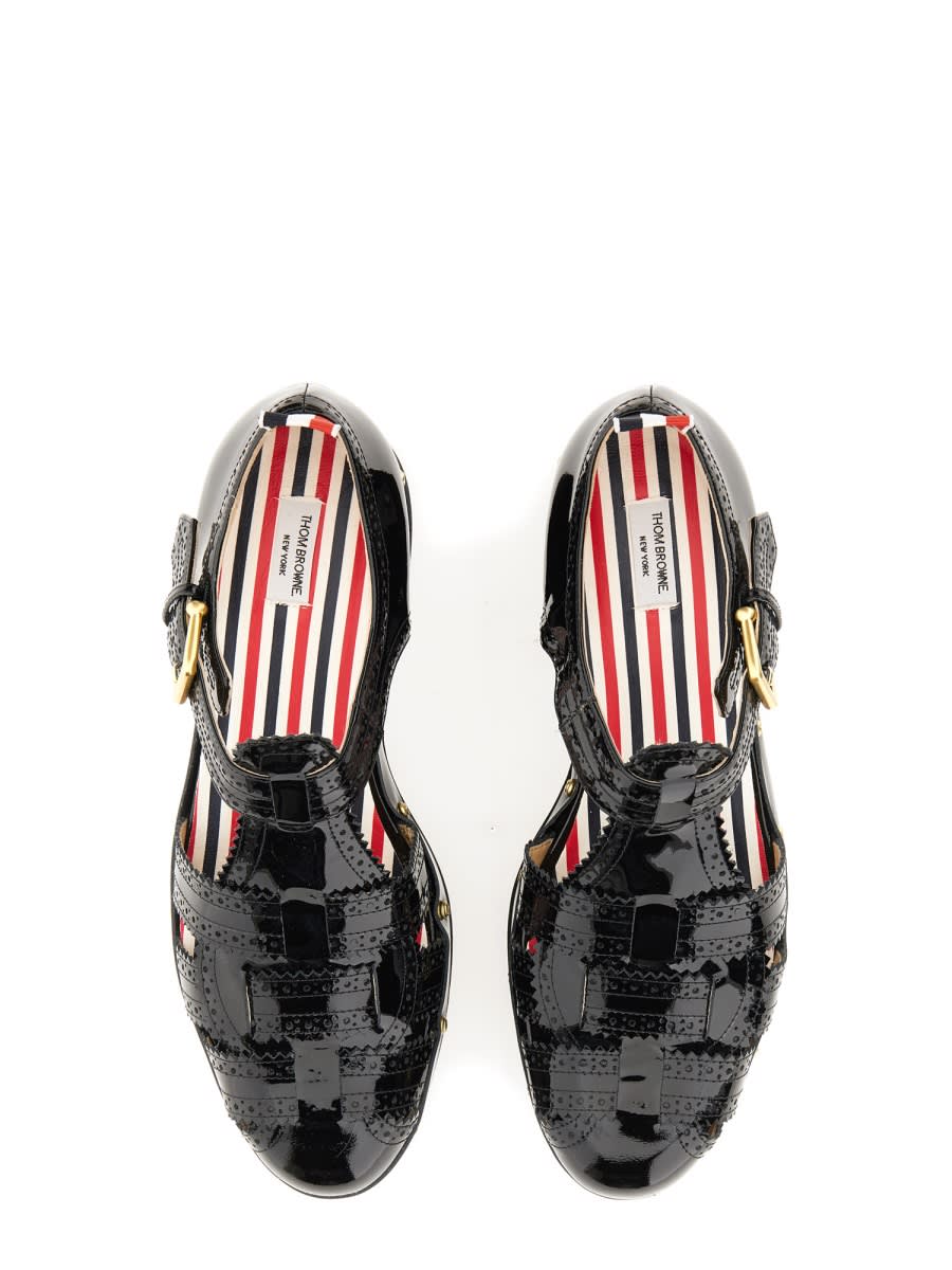 Thom Browne Studded Platform Sandal Open Toe In Black