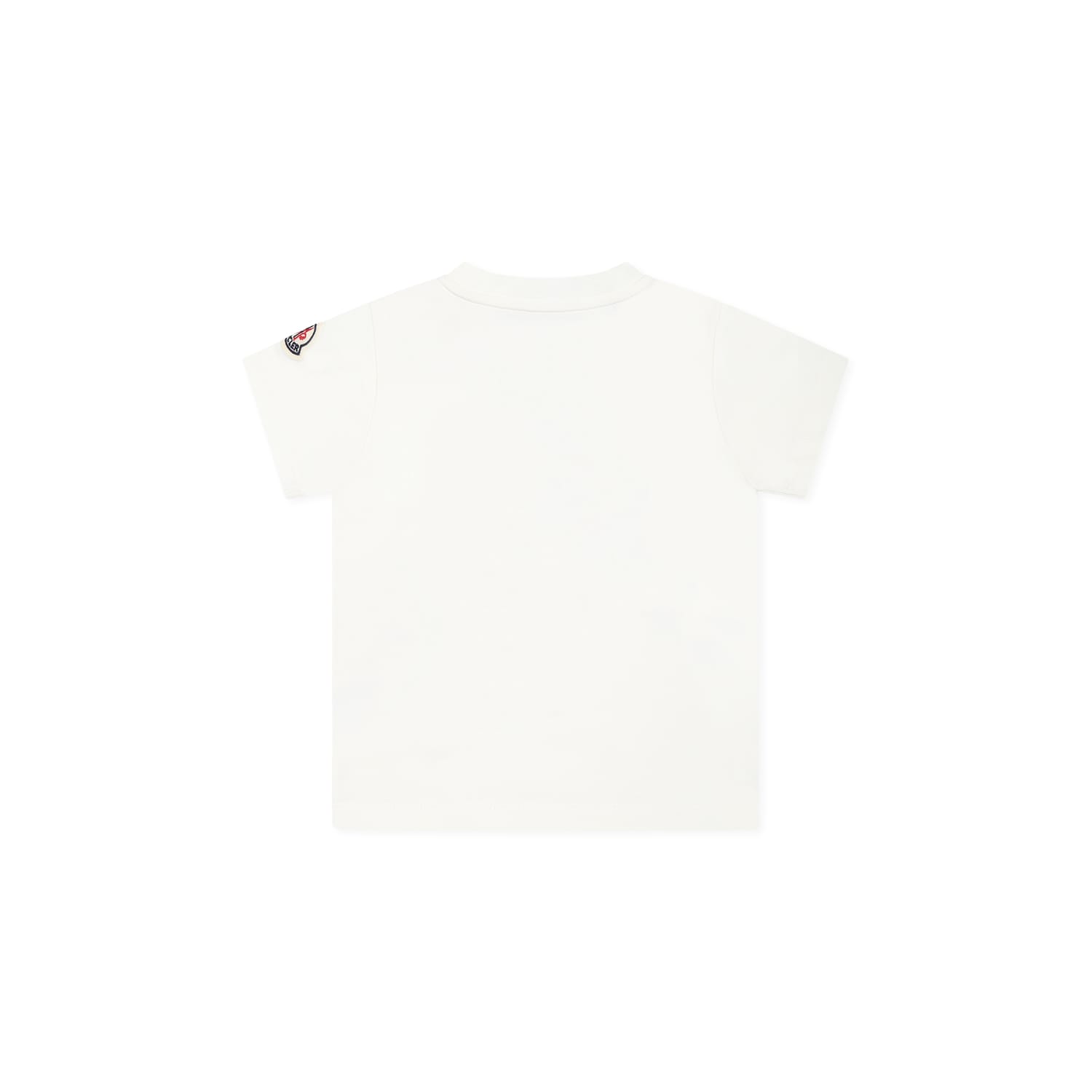 Moncler White T-shirt For Baby Boy With Logo In White