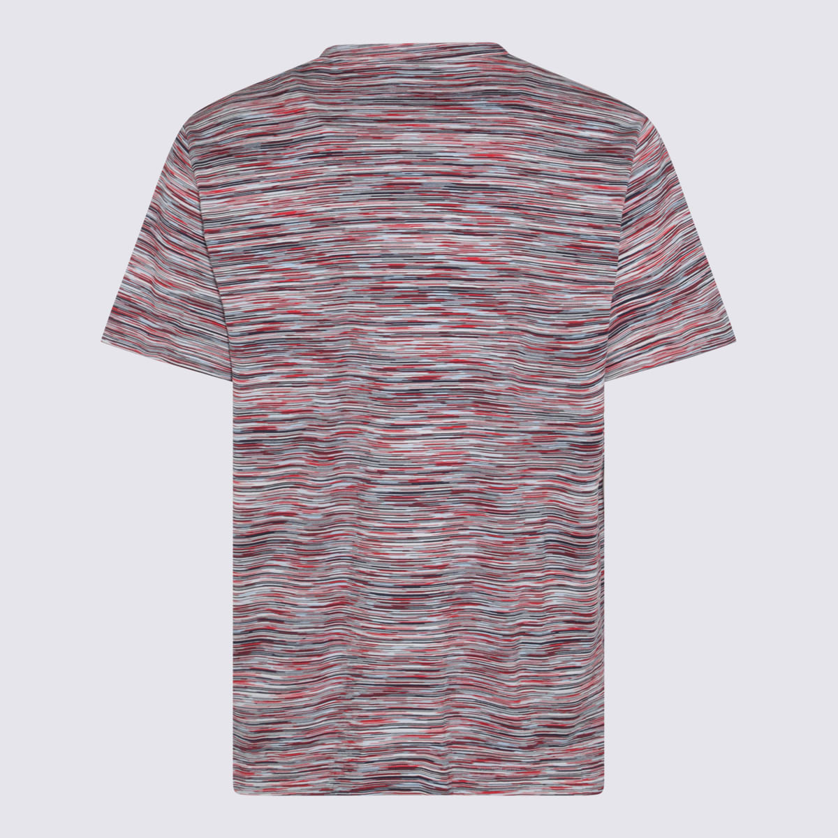 Shop Missoni Multicolor Cotton T-shirt In Red And Blue Space Dyed