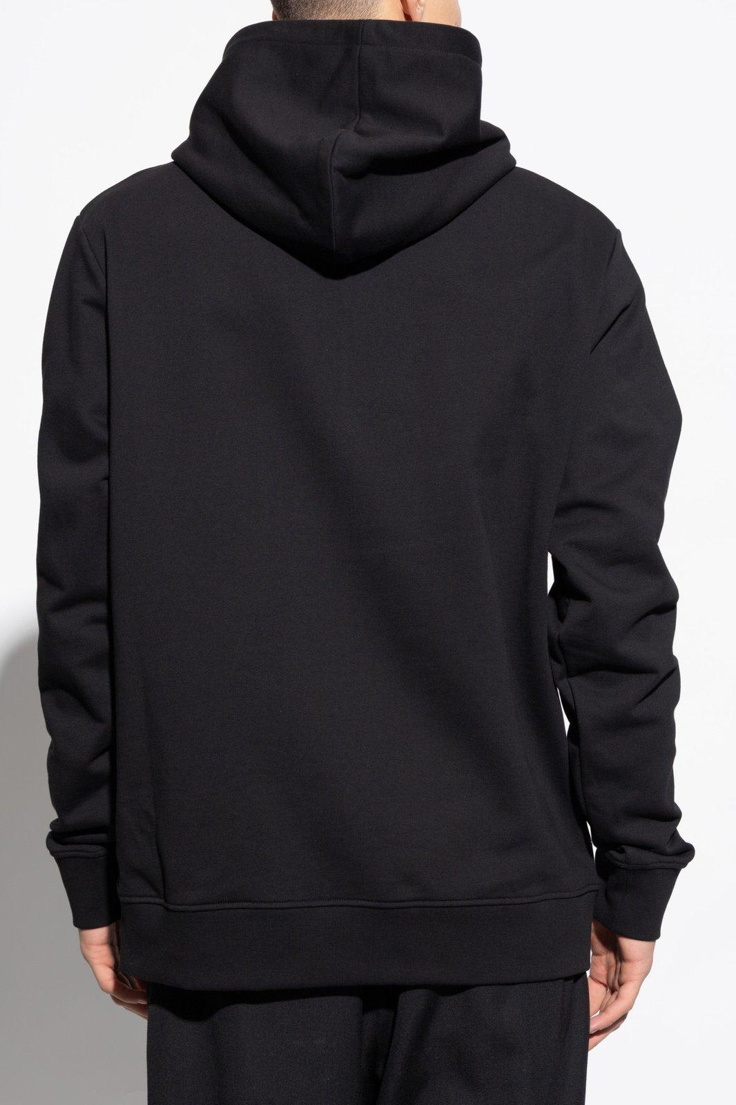Balmain Classic Black Hoodie With Kangaroo Pocket In Black