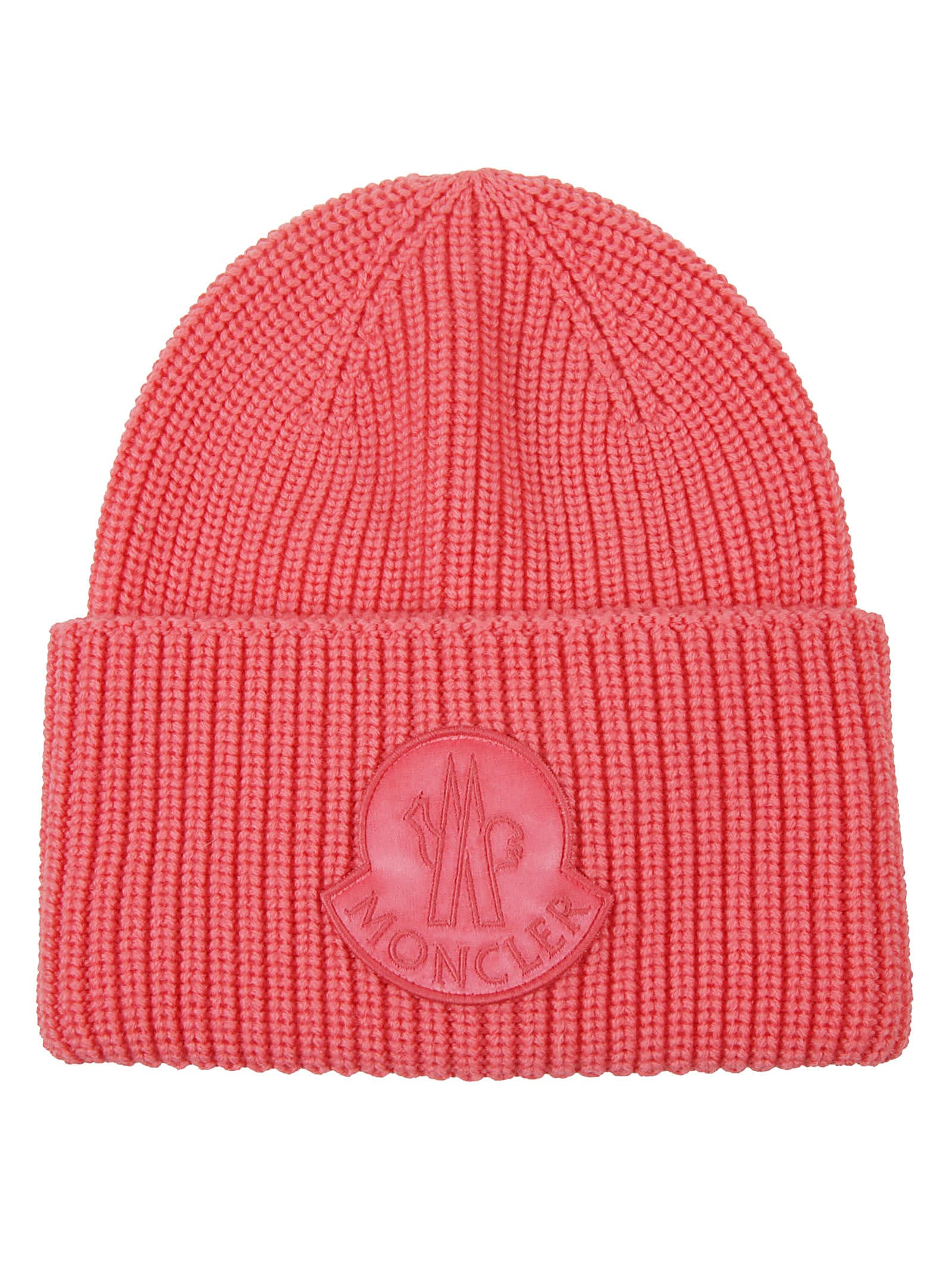 Moncler Ribbed Beanie In Pink | ModeSens