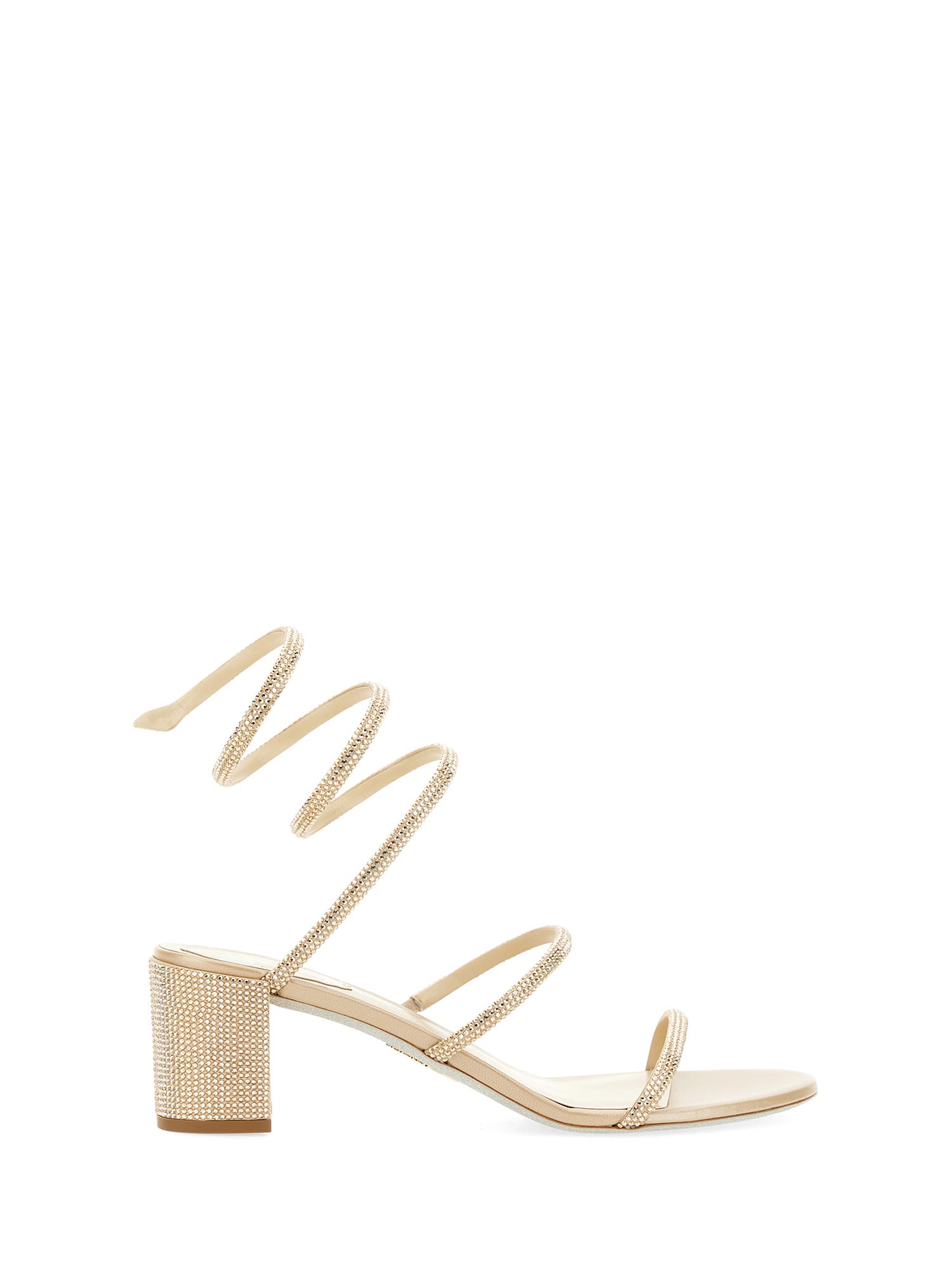 René Caovilla Rene Caovilla Embellished Fabric Cleo Sandals In Oro