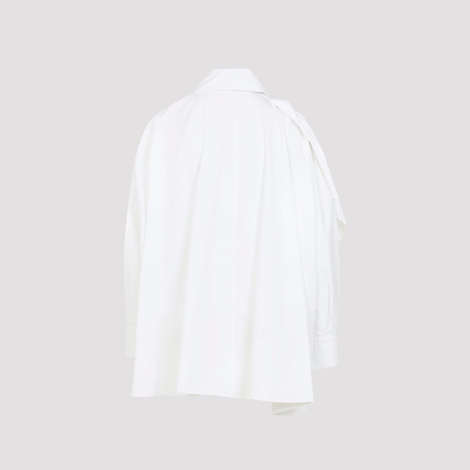 Givenchy Shirt In Cotton Poplin With Bow Detail In White