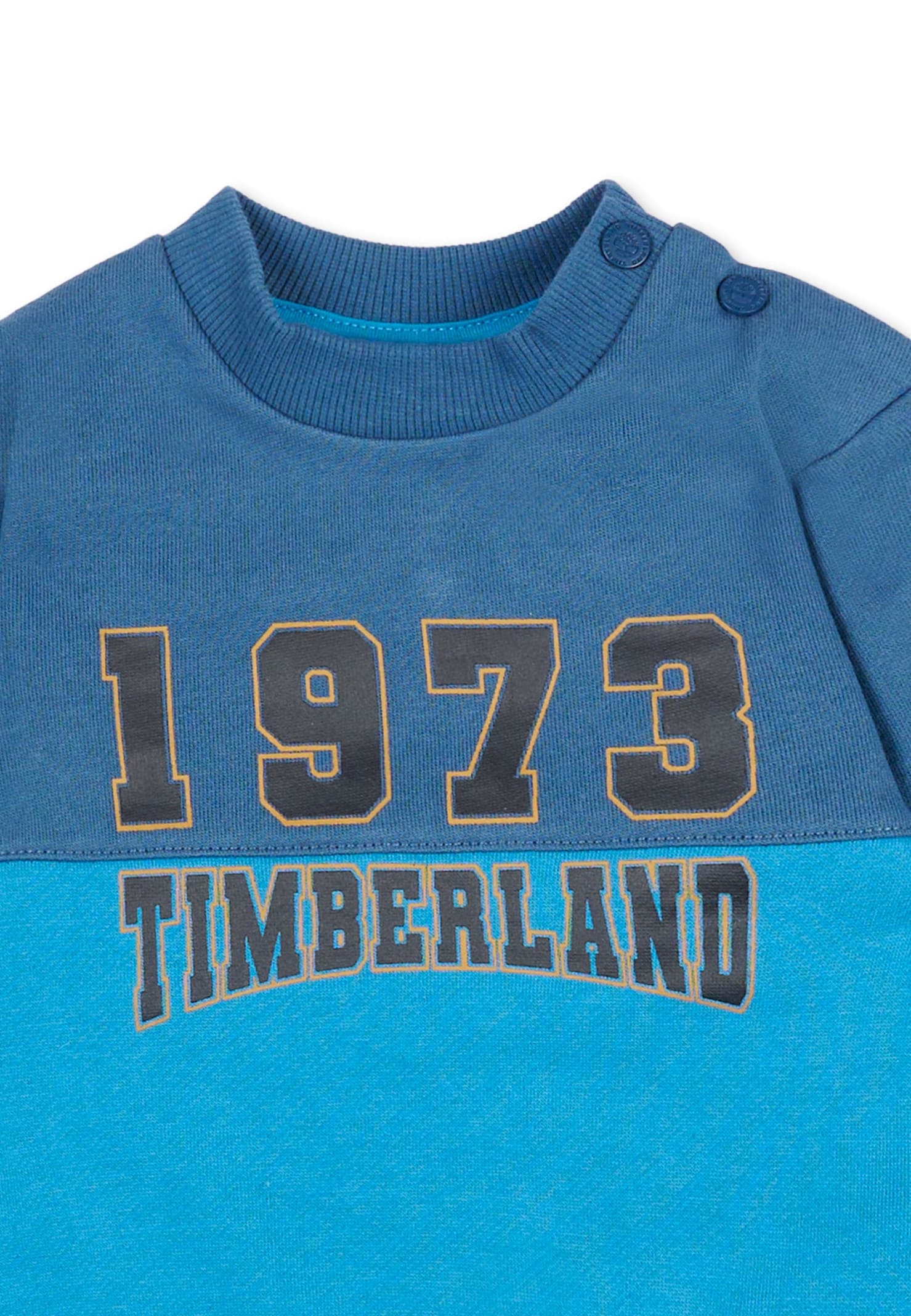 Timberland Blue Sweatshirt For Baby Boy With Logo In Blue