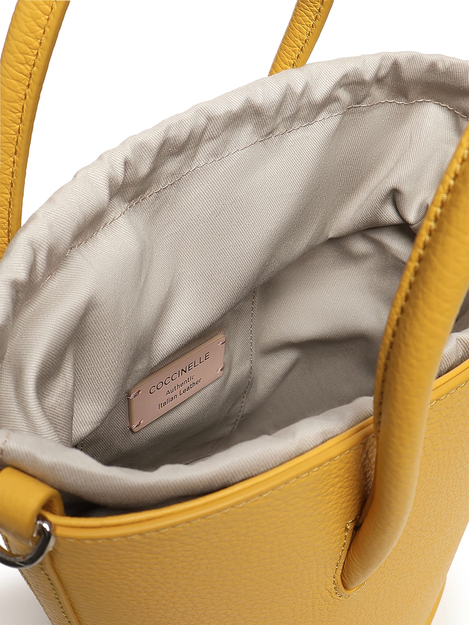Coccinelle Myrtha Grained Leather Bucket Bag