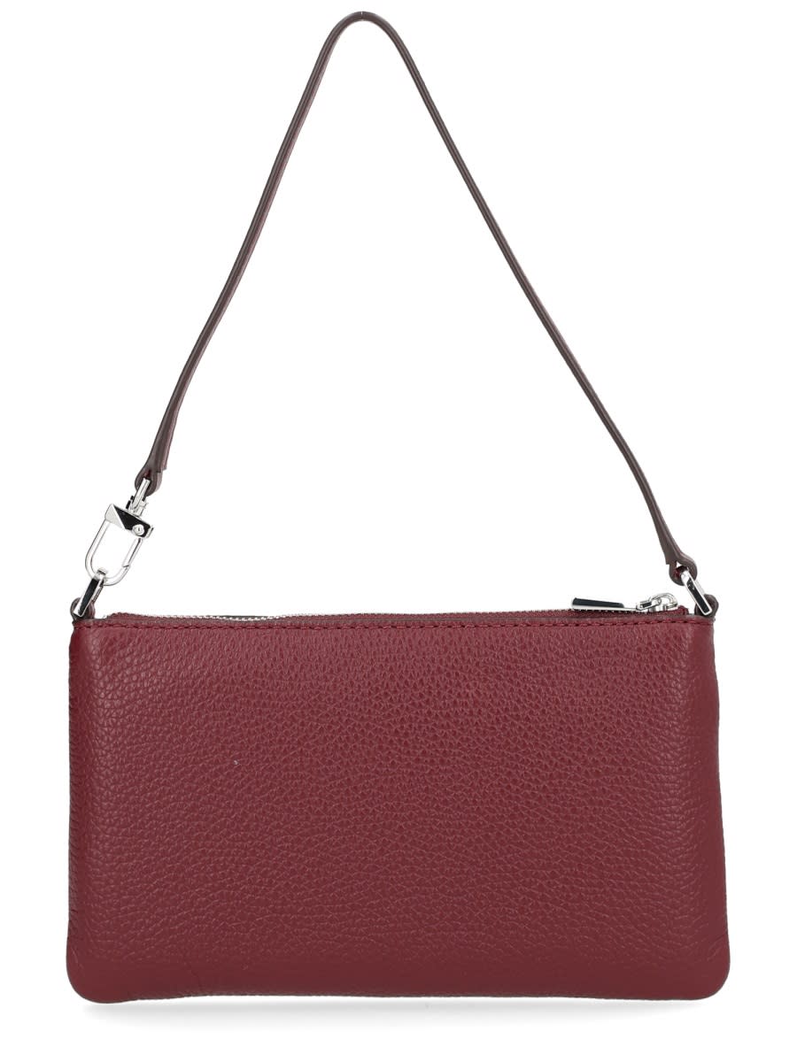 Michael Kors Leather Clutch Bag In Burgundy