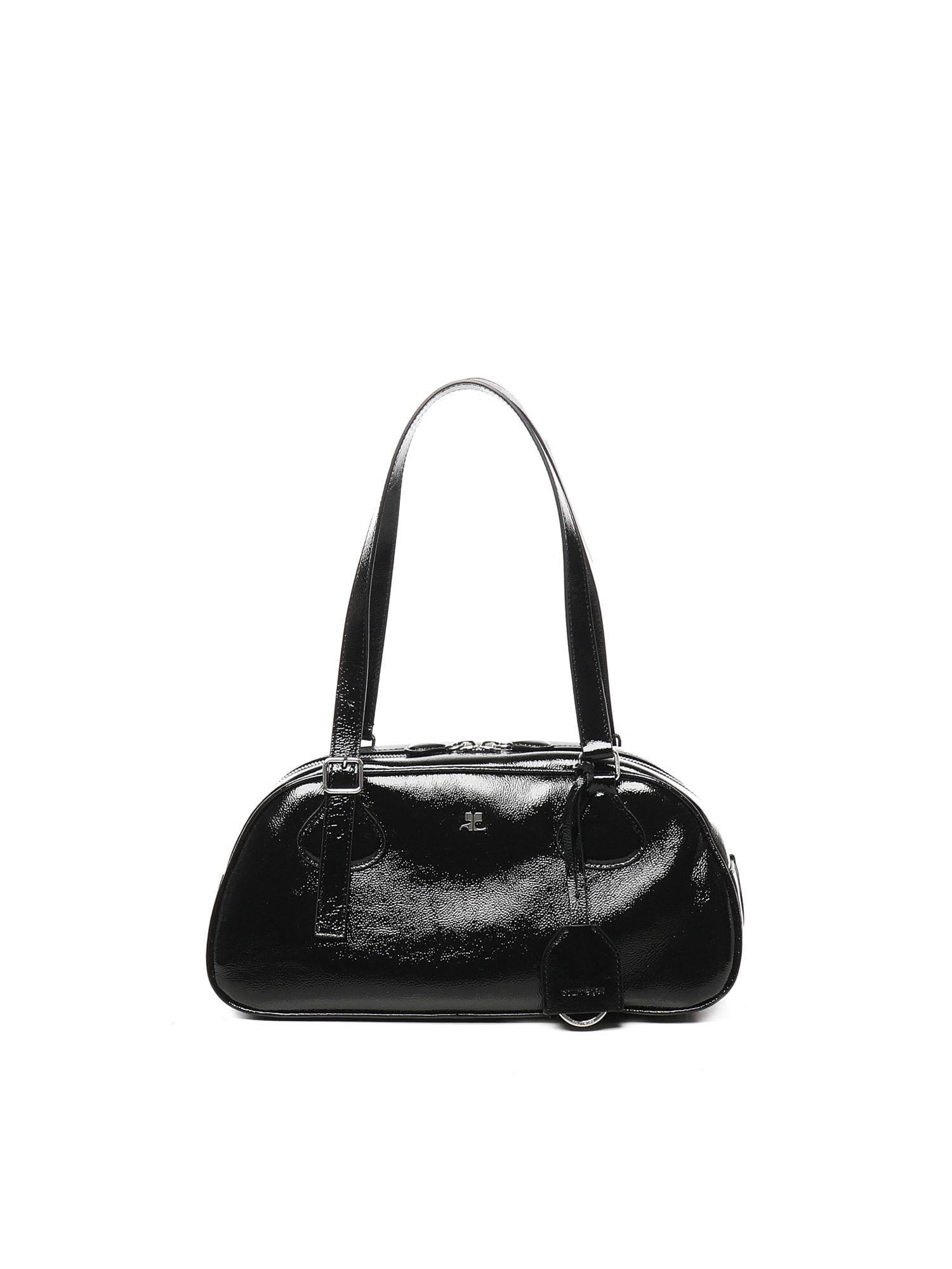 Courrèges Shoulder Bags With Adjustable Strap And Top Handle In Black
