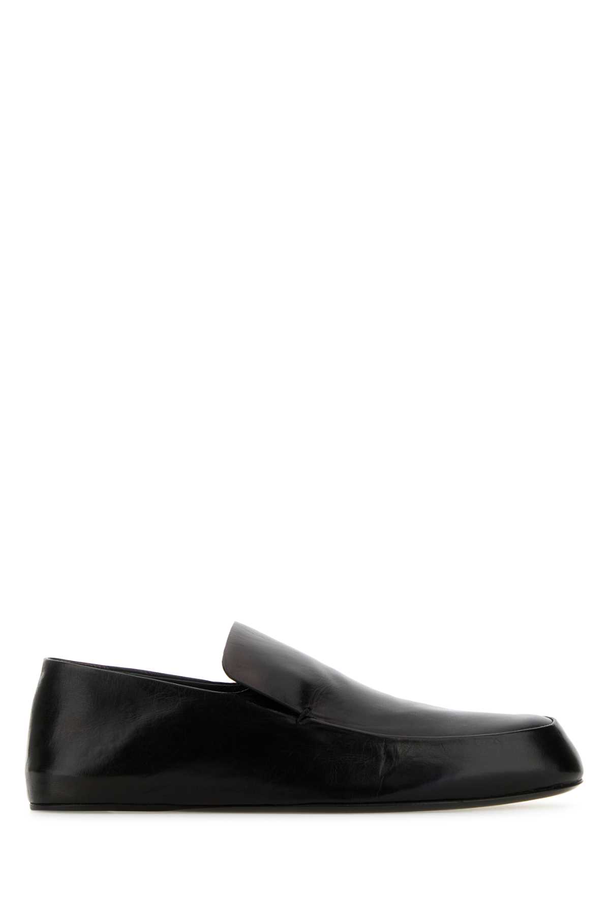 Shop Jil Sander Black Leather Tripon Loafers