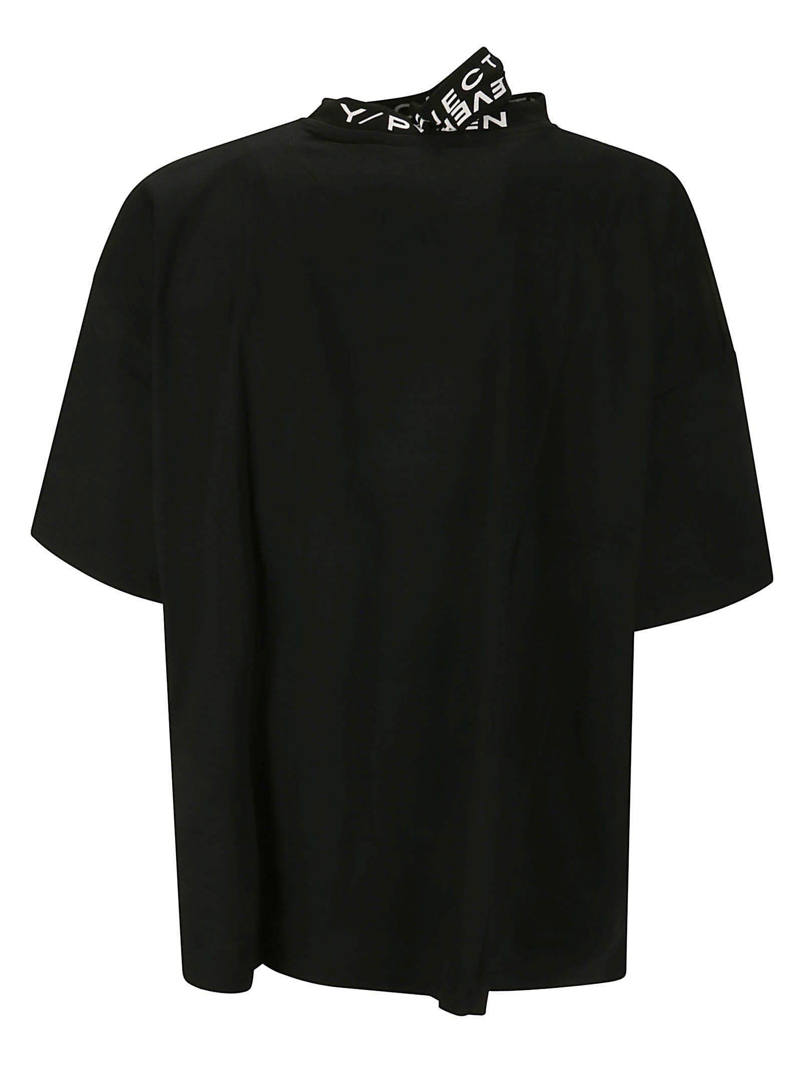 Shop Y/project Evergreen Triple Collar T-shirt In Evergreen Vintage Black