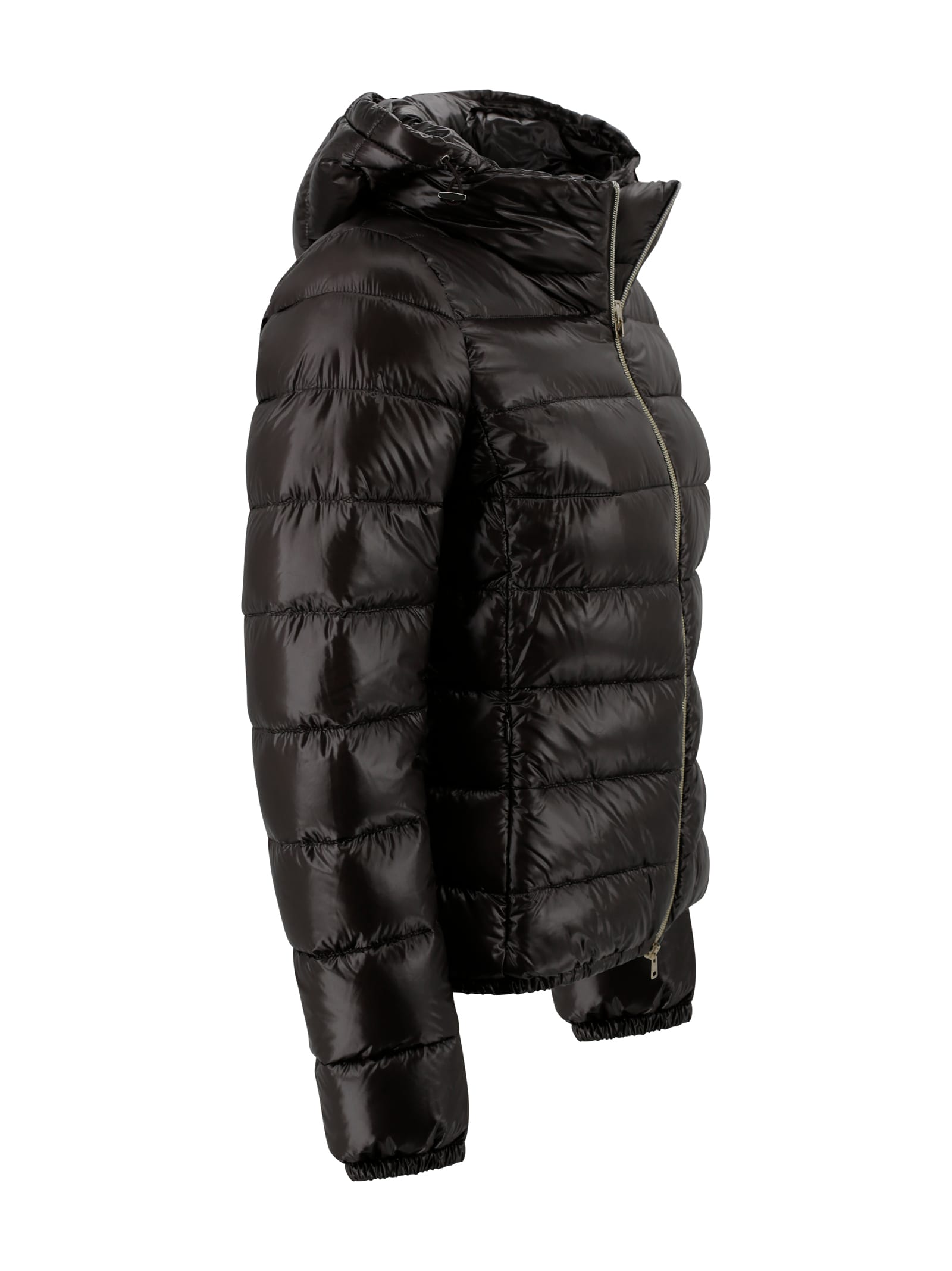 Herno Lightweight Water-repellent Hooded Puffer Jacket In Brown
