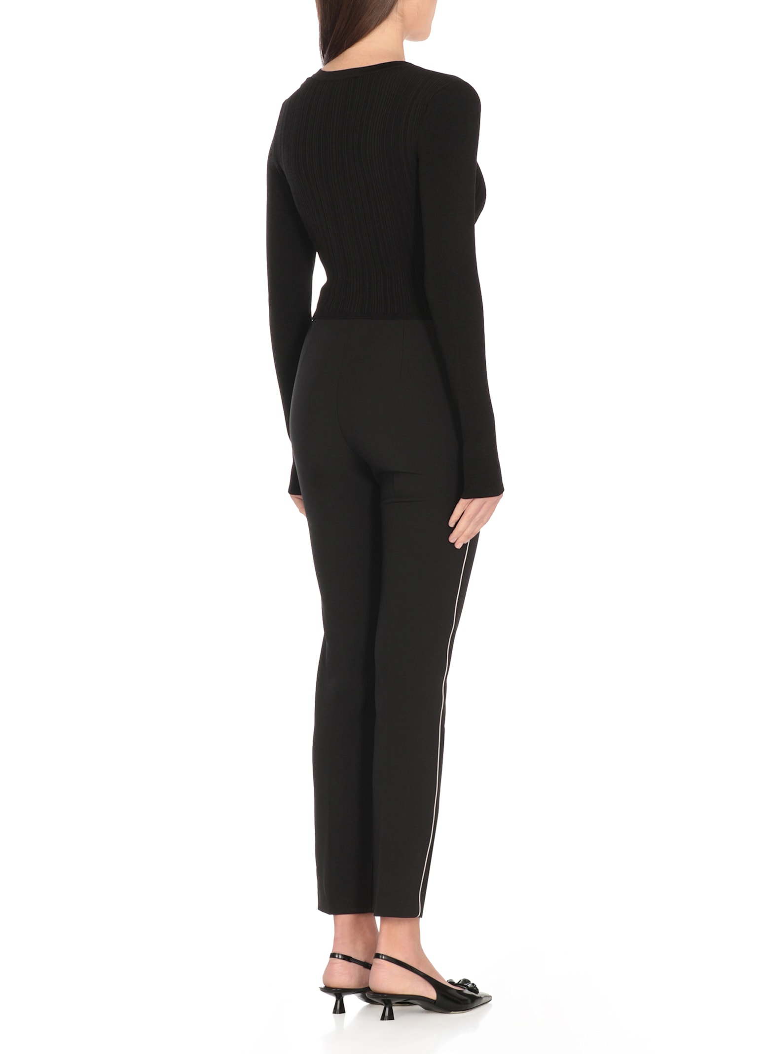 Elisabetta Franchi Viscose Blend Cardigan In Black