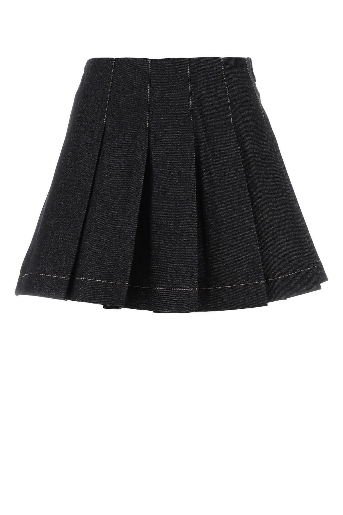 REMAIN BIRGER CHRISTENSEN BLACK DENIM MINI SKIRT