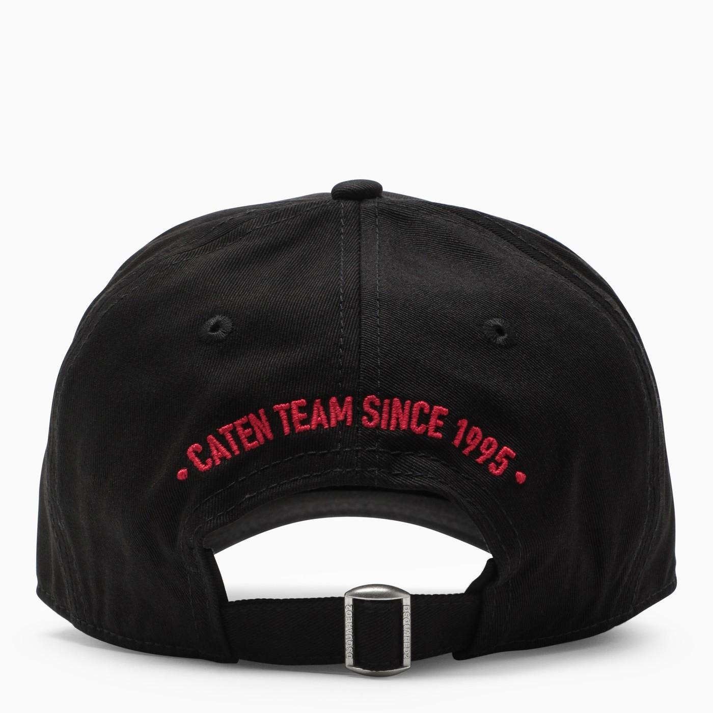 Shop Dsquared2 Black Baseball Cap With Logo Patch