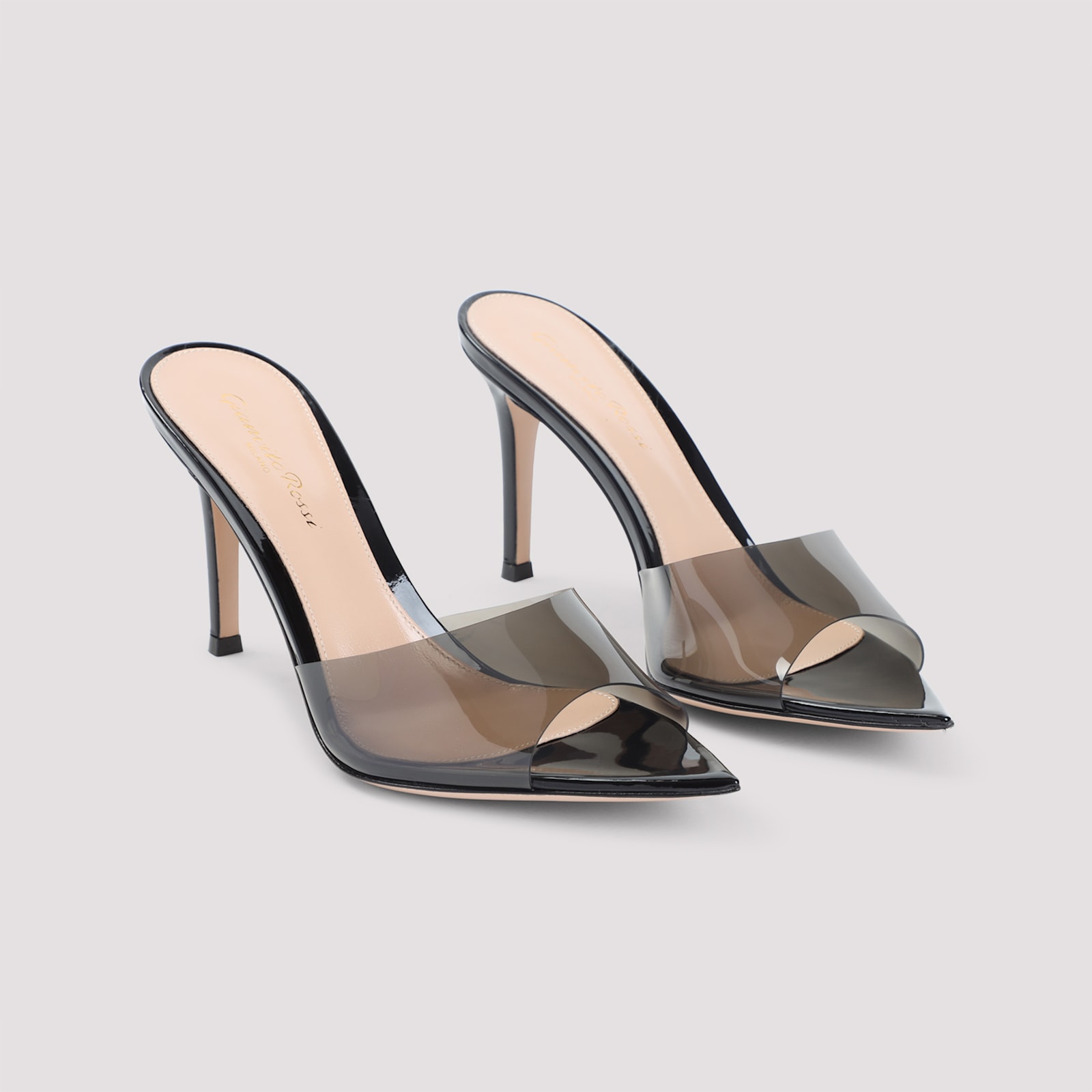 Gianvito Rossi Elle 85 Pointed Toe Mules In Black