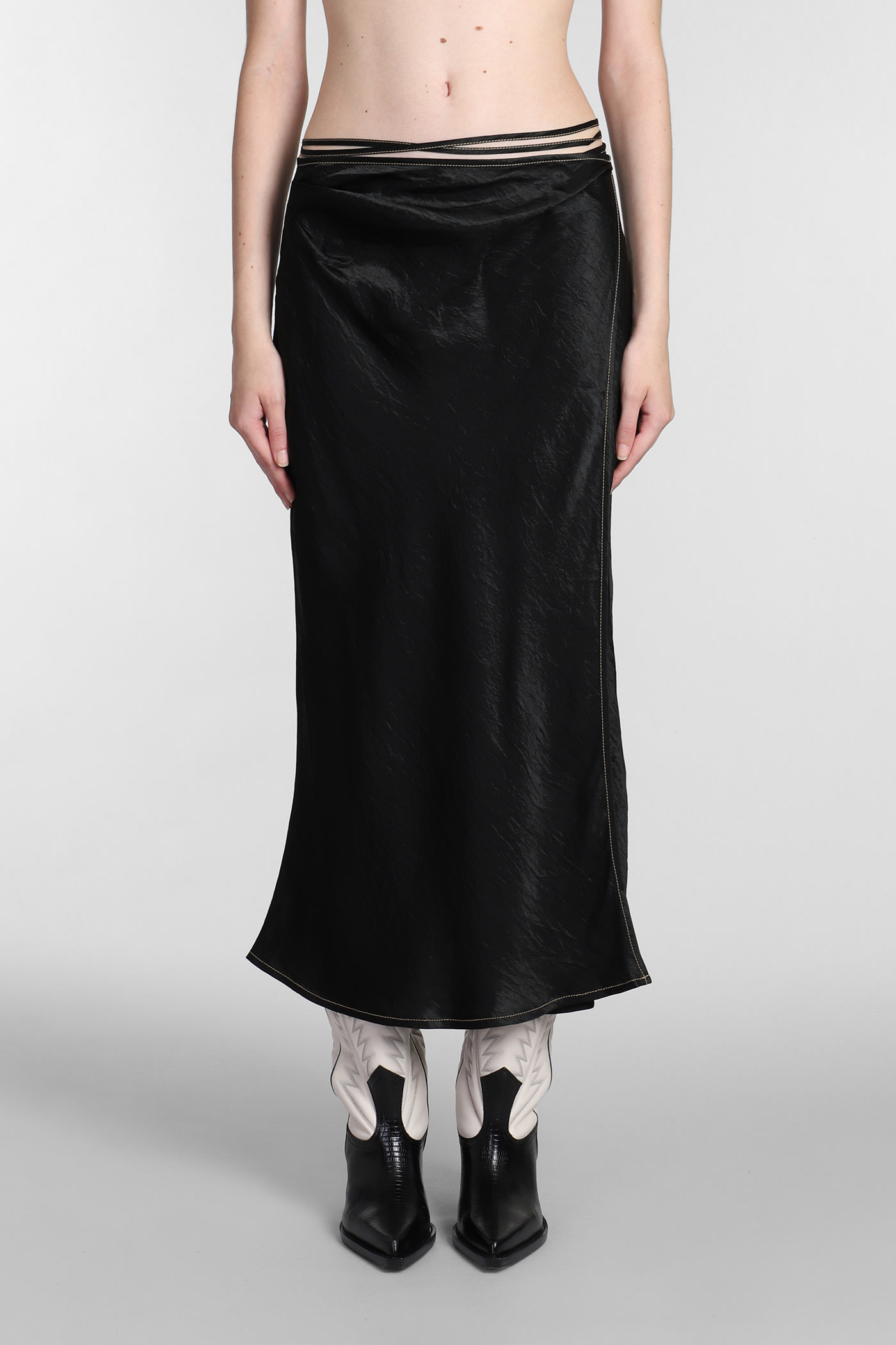 ACNE STUDIOS SKIRT IN BLACK ACETATE