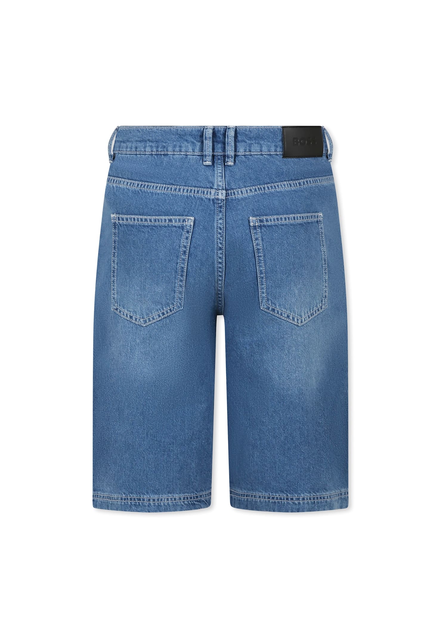 Hugo Boss Denim Shorts For Boy With Logo In Denim