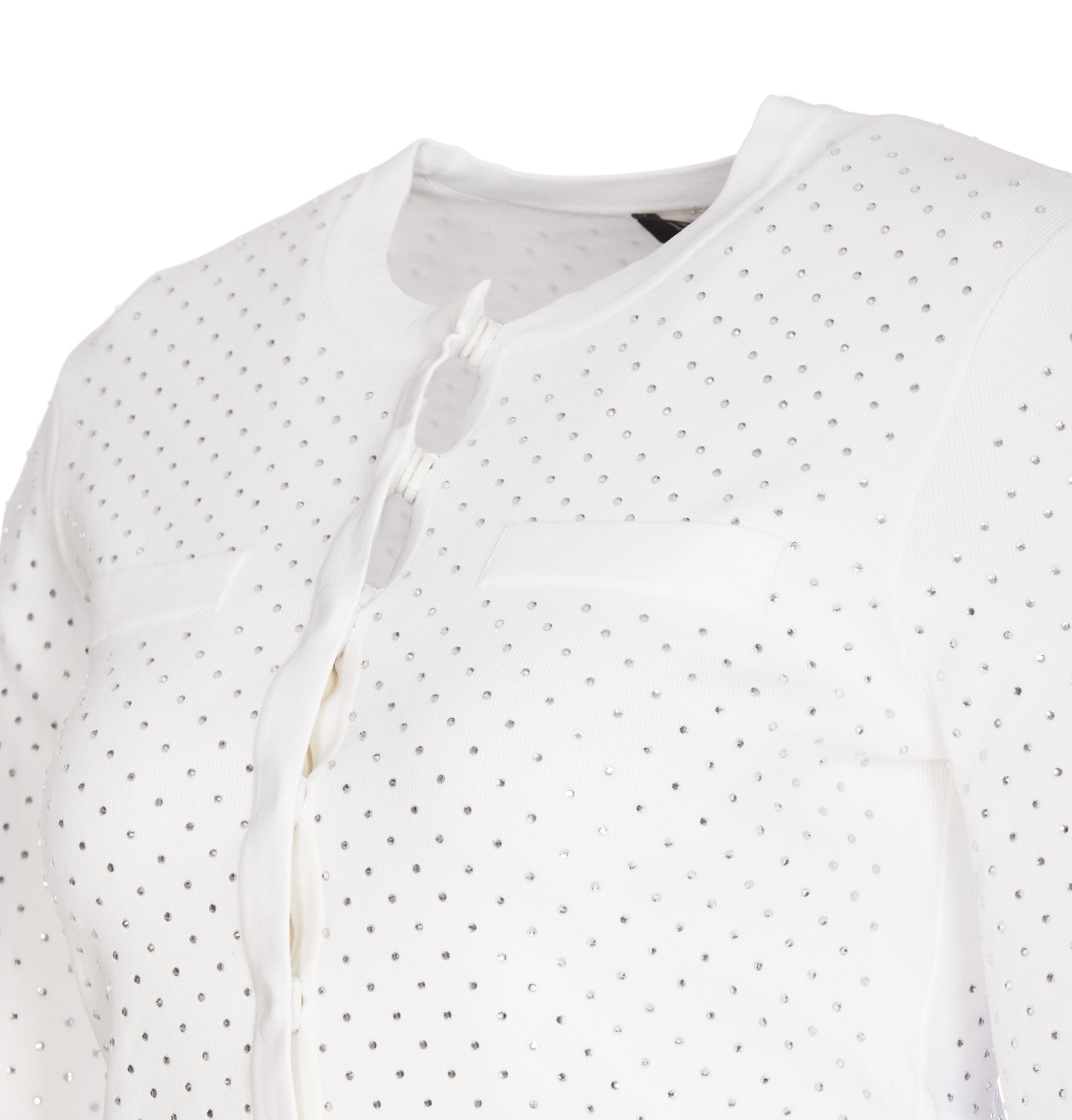 Shop Liu •jo Strass Sweater In White