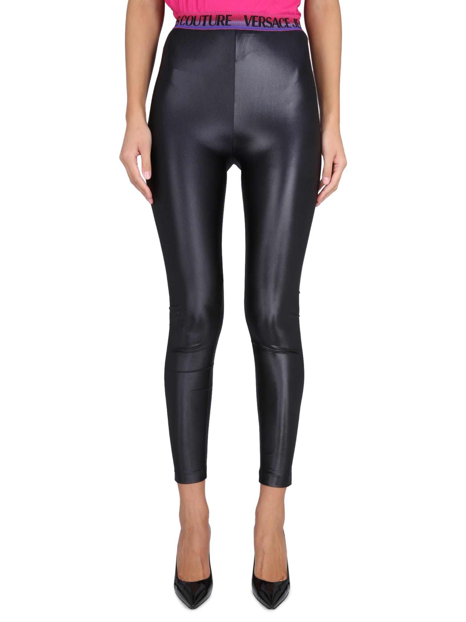 VERSACE JEANS COUTURE LEGGINGS WITH LOGO
