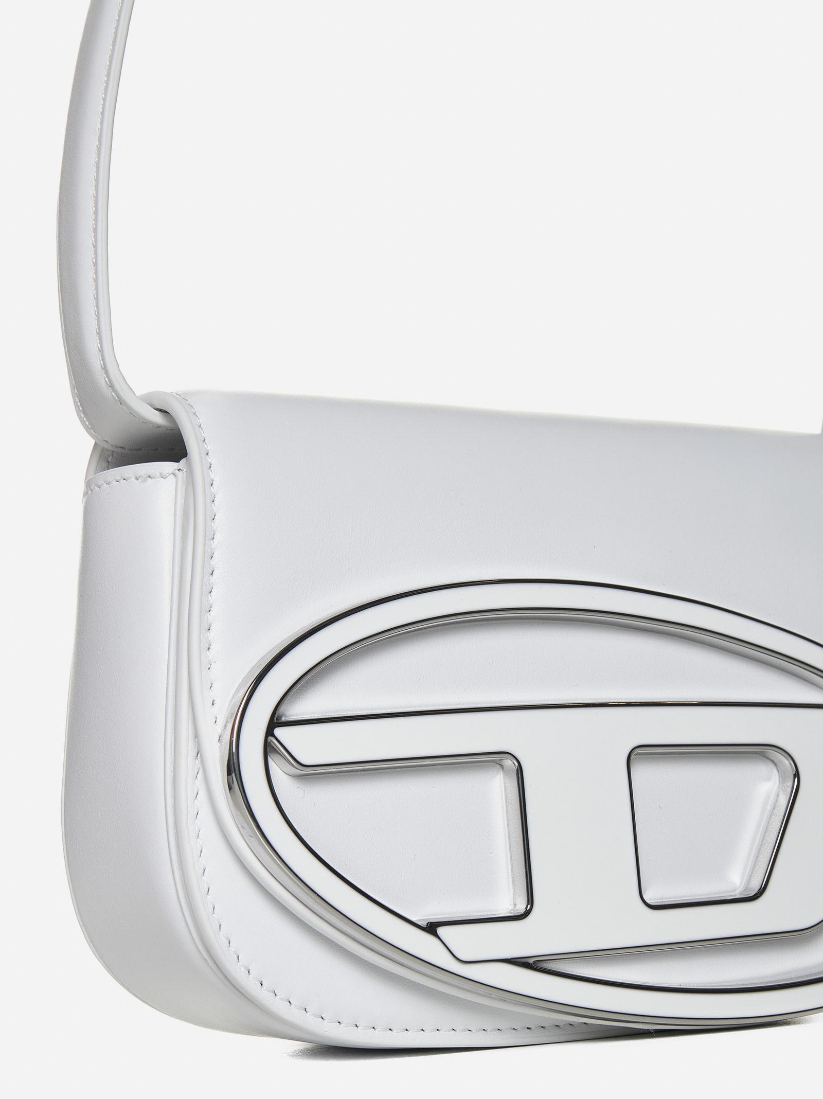 Shop Diesel 1dr Leather Shoulder Bag In White