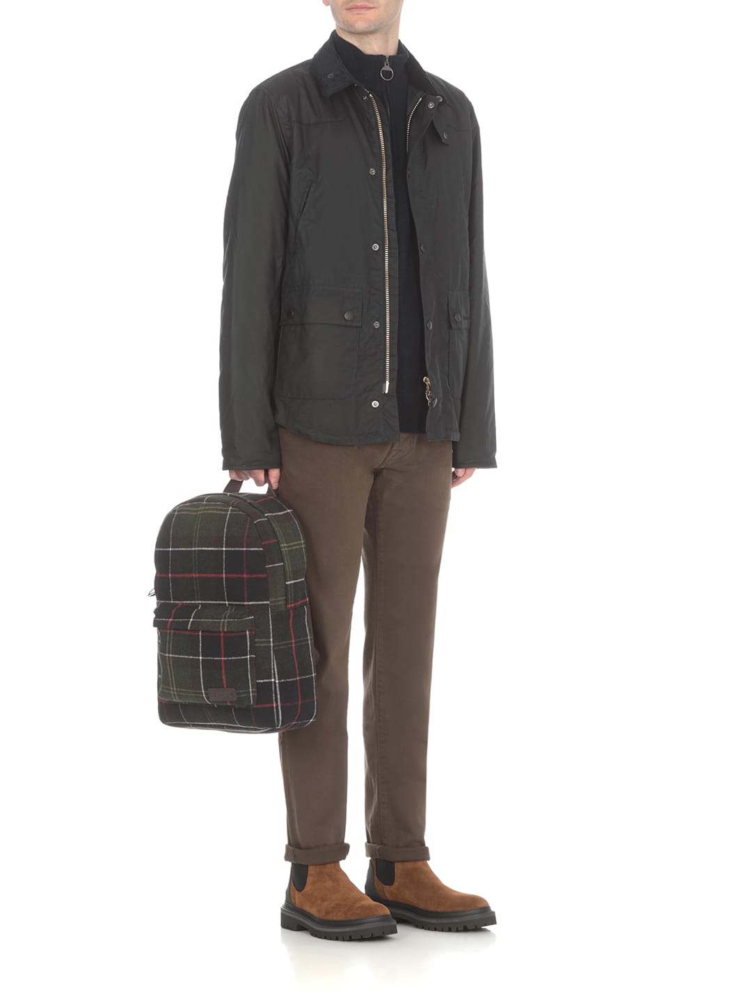Barbour Reelin Wax Quilted Jacket In Blue