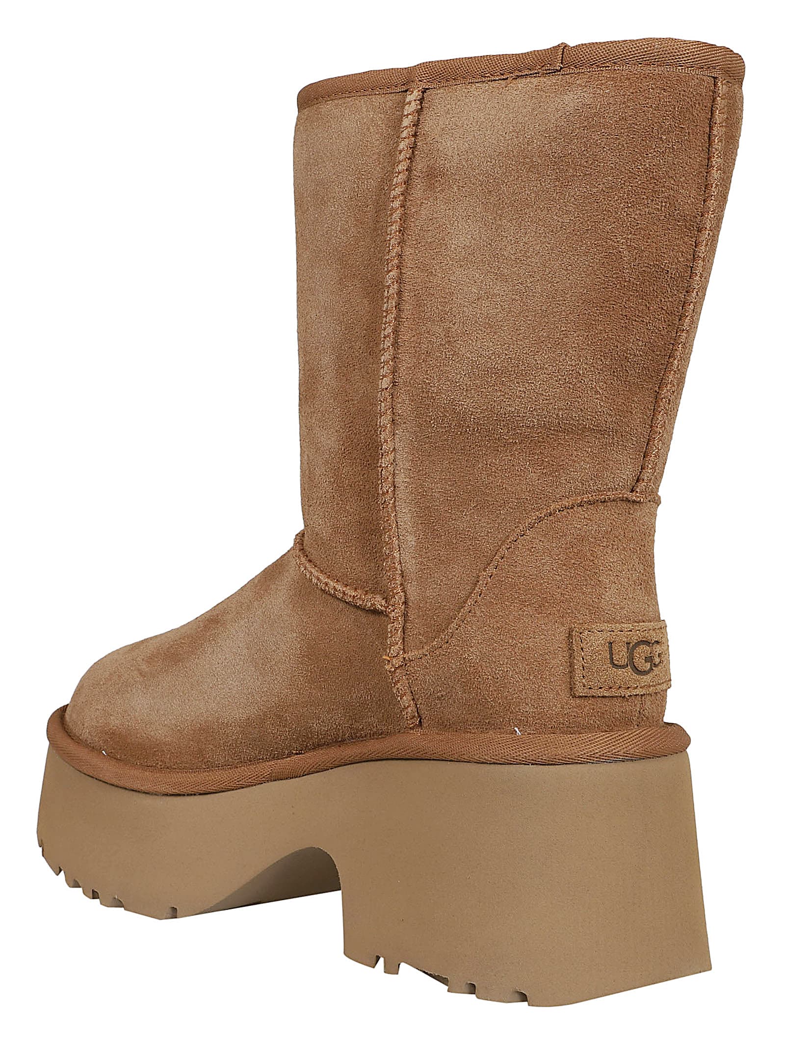 Shop Ugg W Classic Short New Heights In Che Chestnut