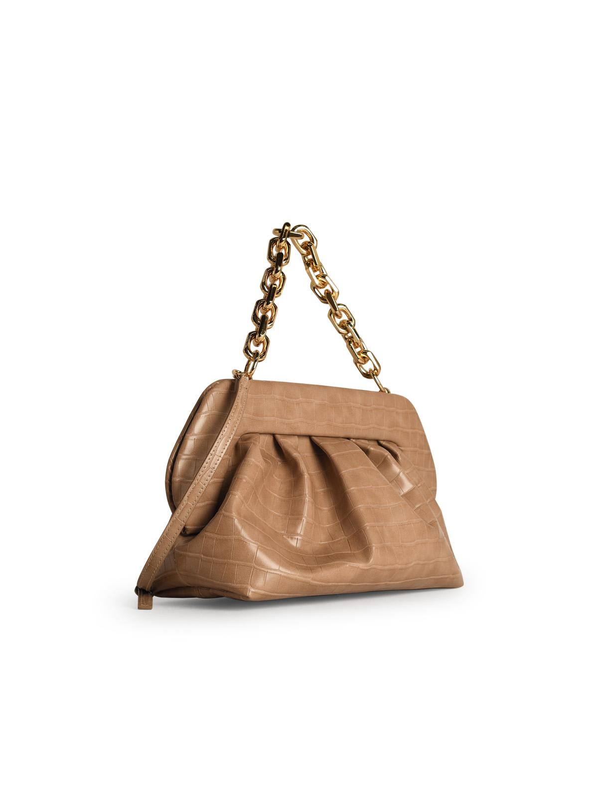 Shop Themoirè Bios Croco Beige Vegan Leather Bag