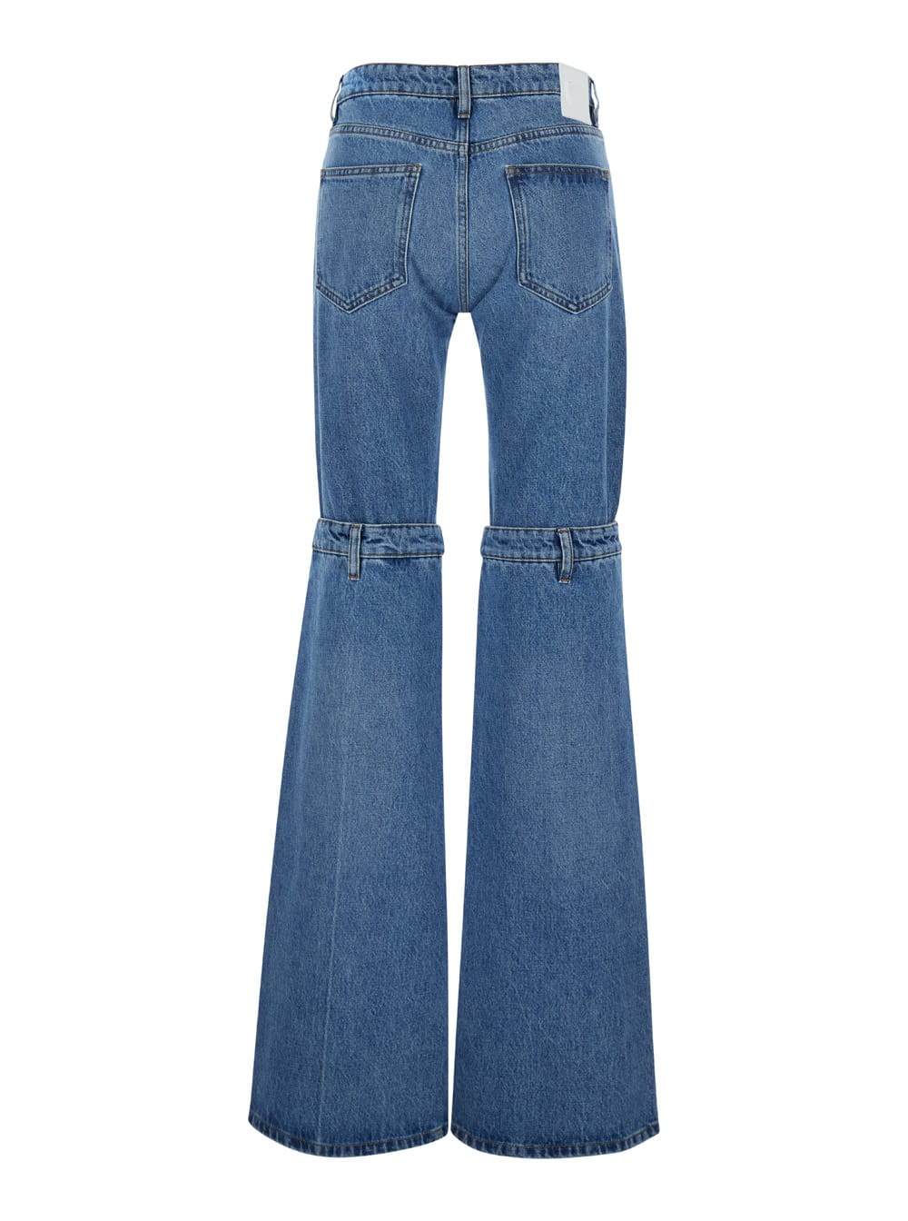 Shop Coperni Light Blue Jeans With Open Knee In Denim Woman