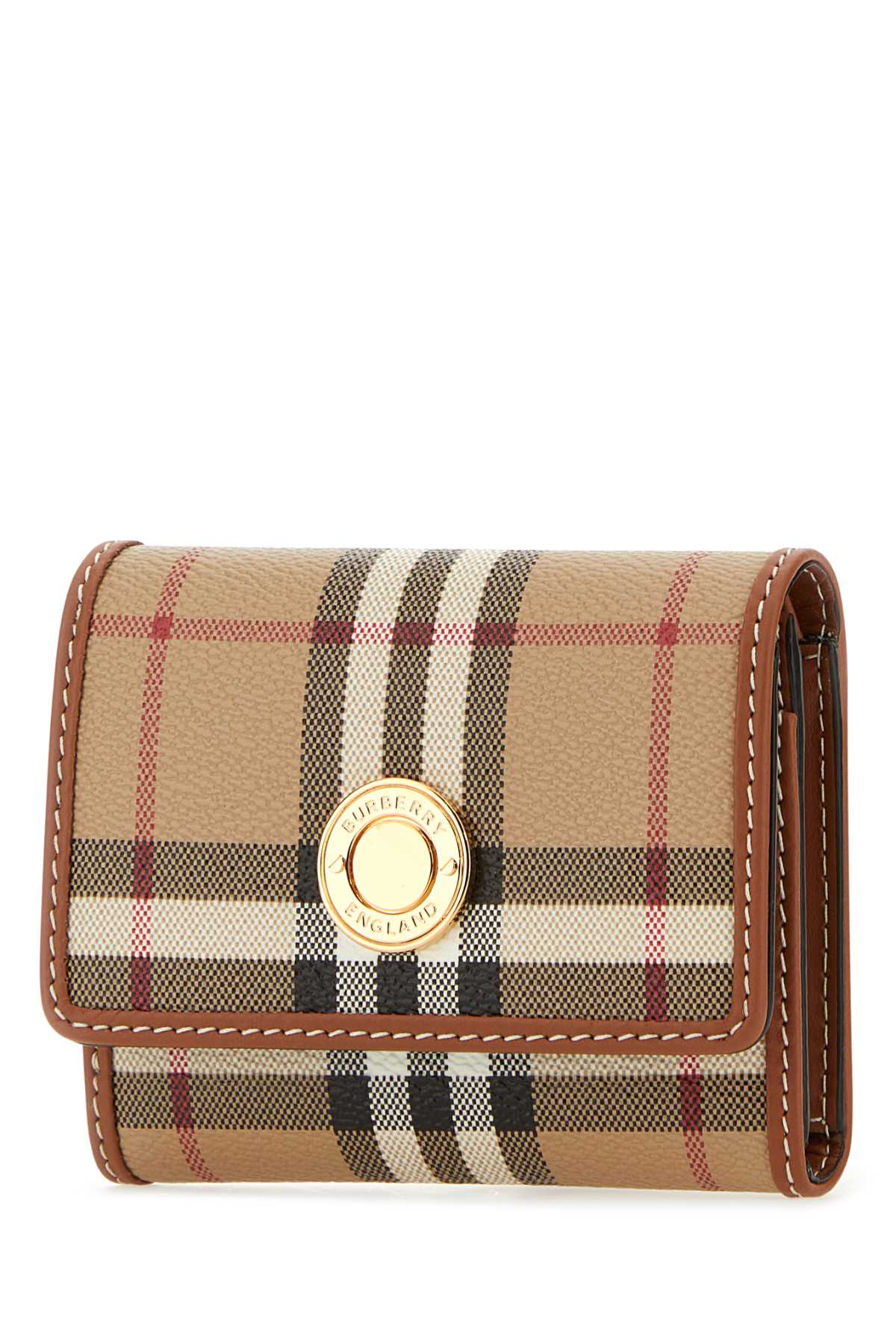 Shop Burberry Printed Canvas And Leather Small Wallet In Archivebeige